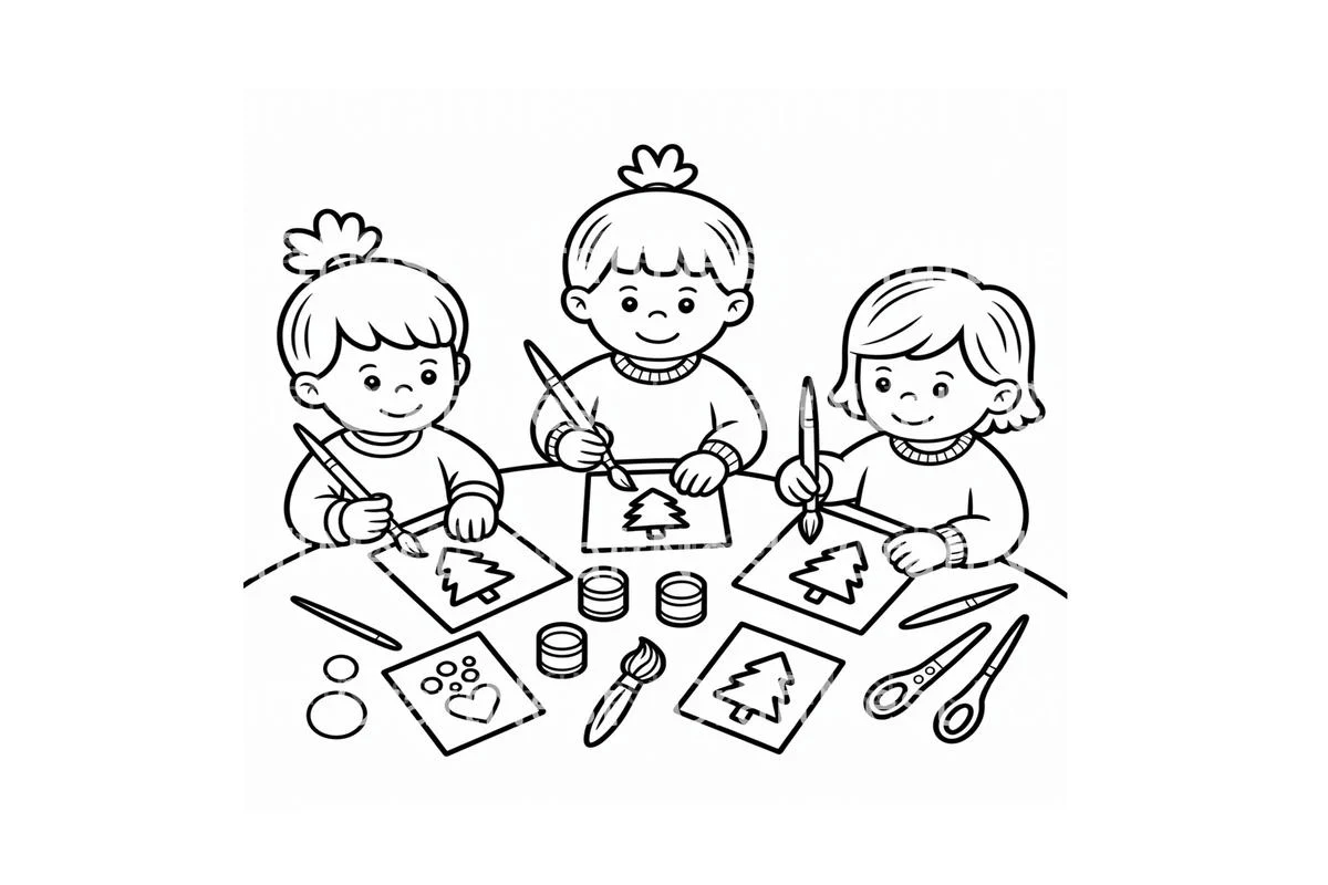 Winter Kids Activities Fun Coloring Books - Image 4