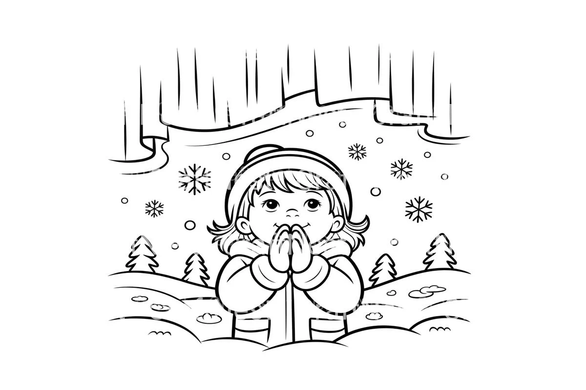 Winter Kids Fun Coloring Books - Image 4