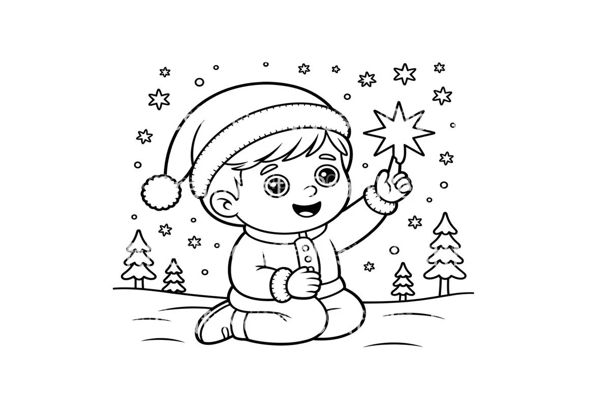 Winter Kids Fun Coloring Books - Image 2