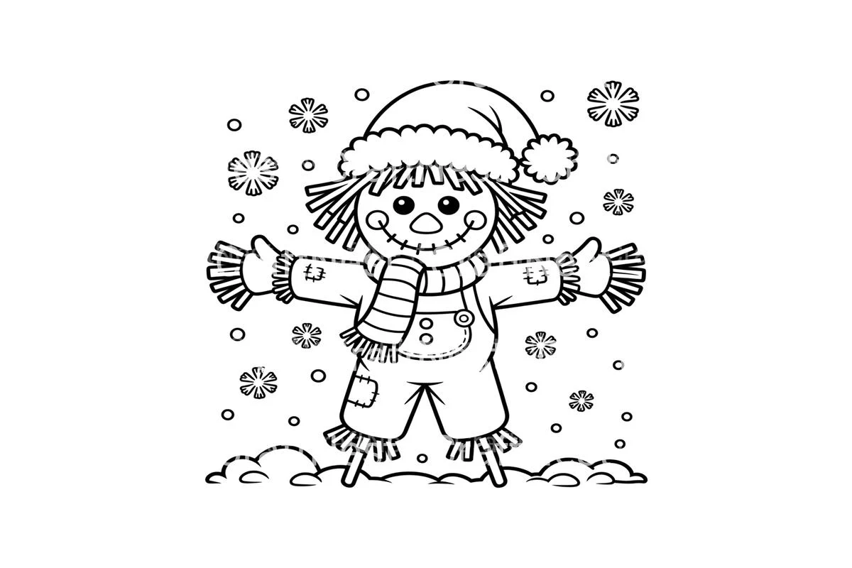 Winter Scarecrow Coloring Books - Image 3