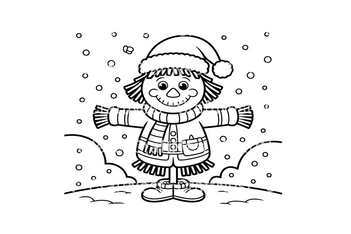 Winter Scarecrow Coloring Books - Image 4