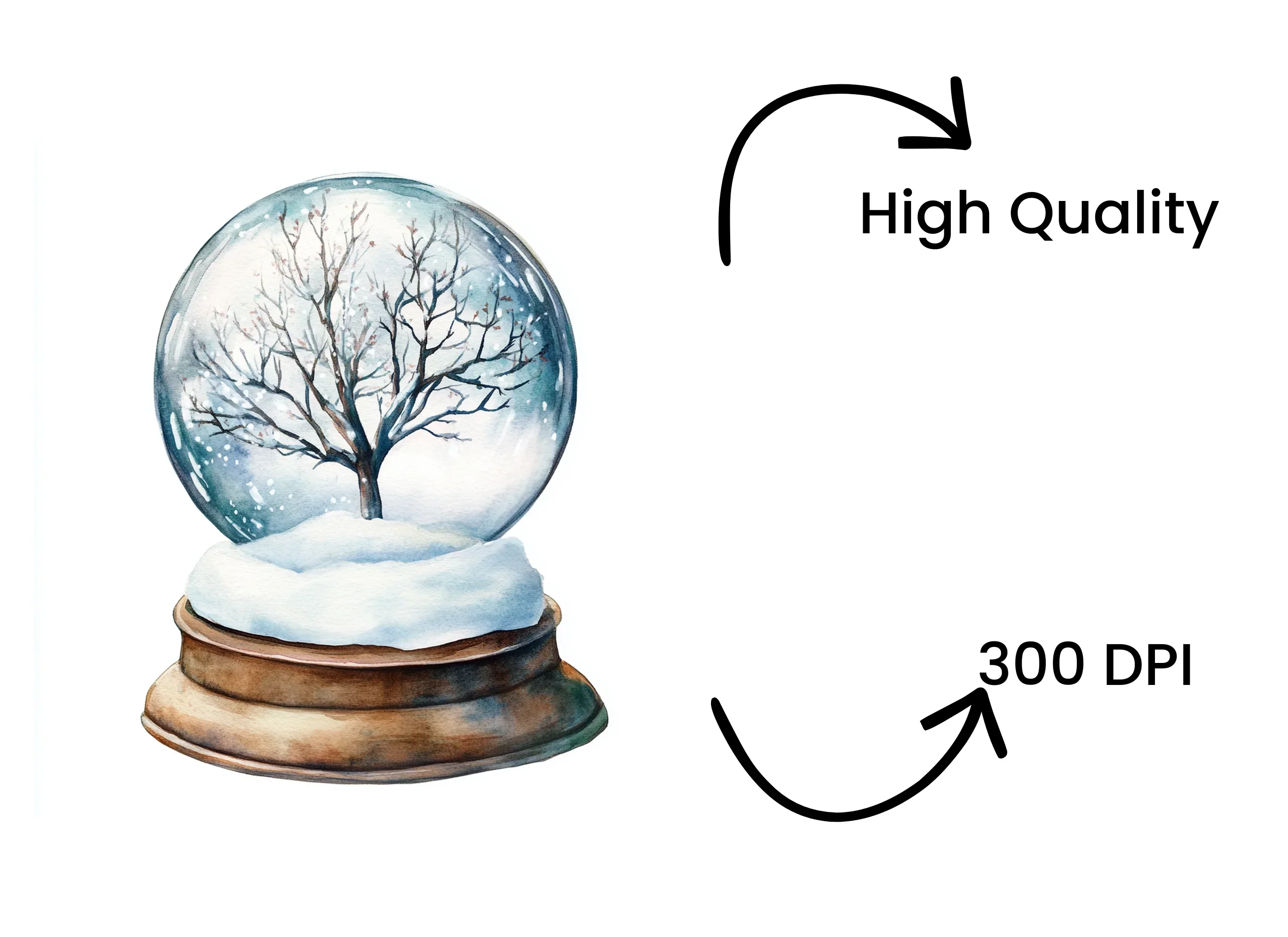 Winter Snow Globe Clipart Bundle - Image 4