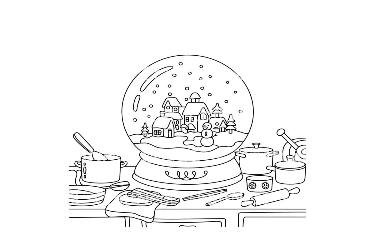 Winter Snow Globe Coloring Books - Image 3
