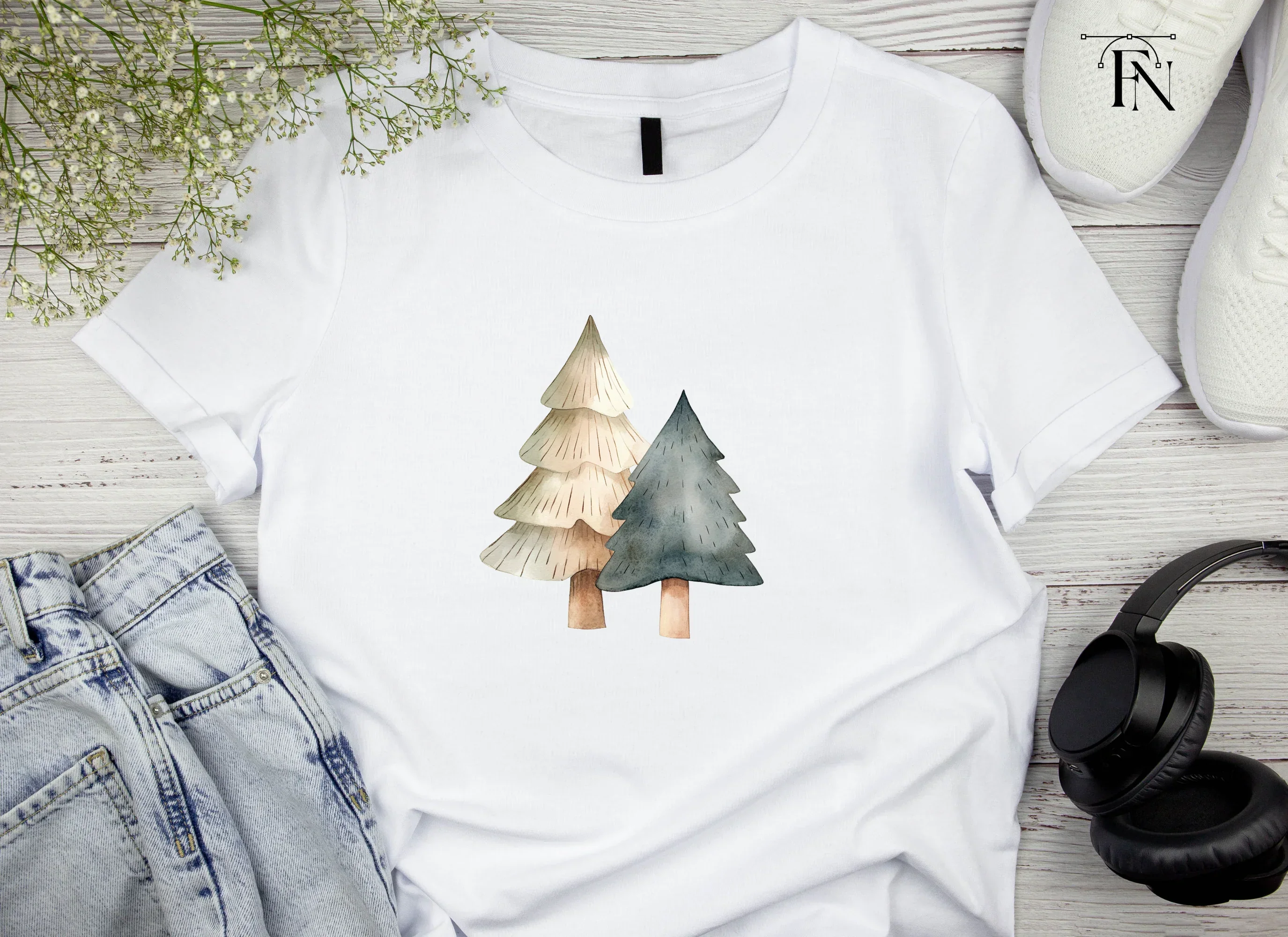 Winter Tree Clipart Bundle - Image 4