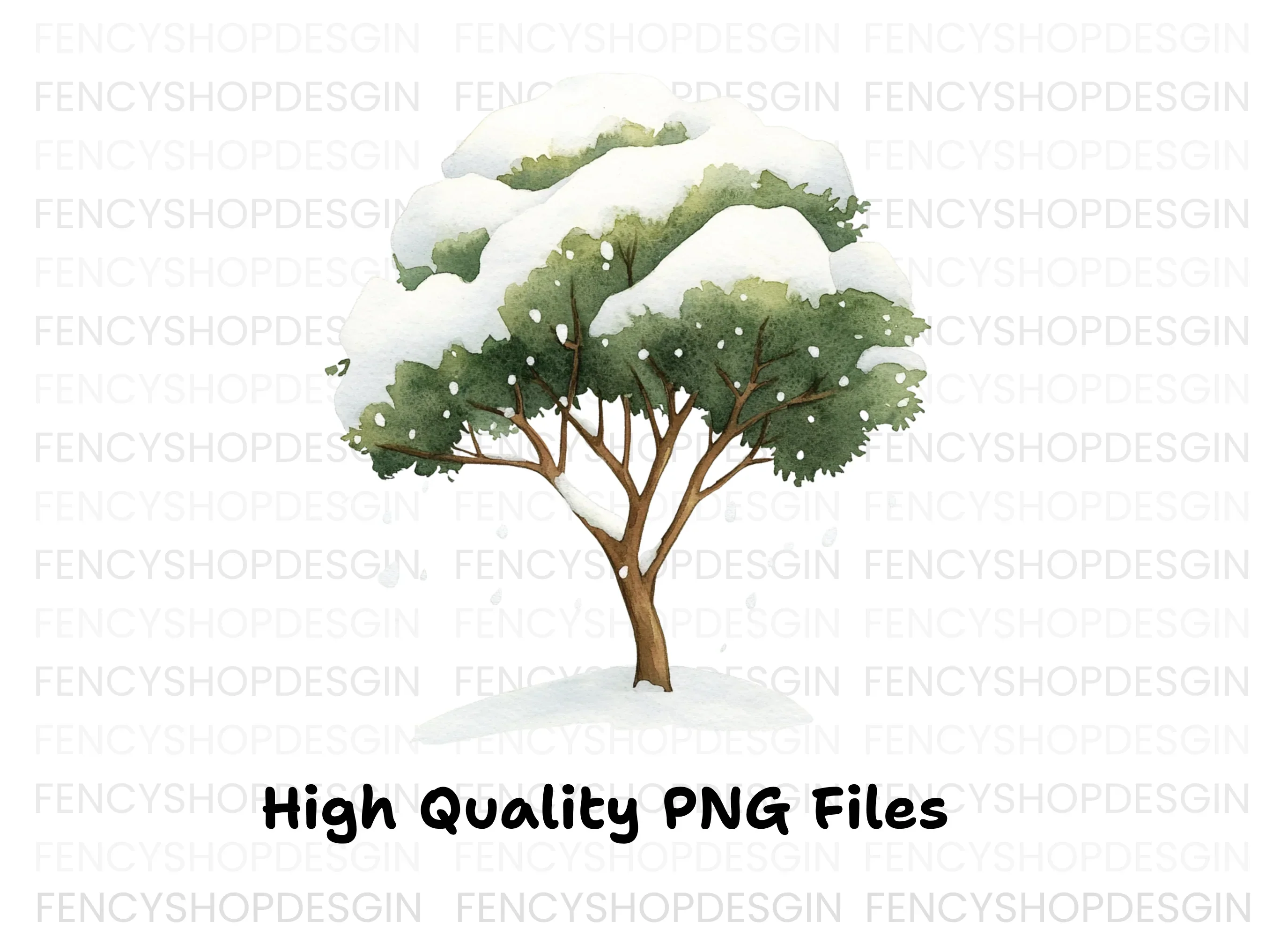 Winter Trees Clipart Bundle - Image 2