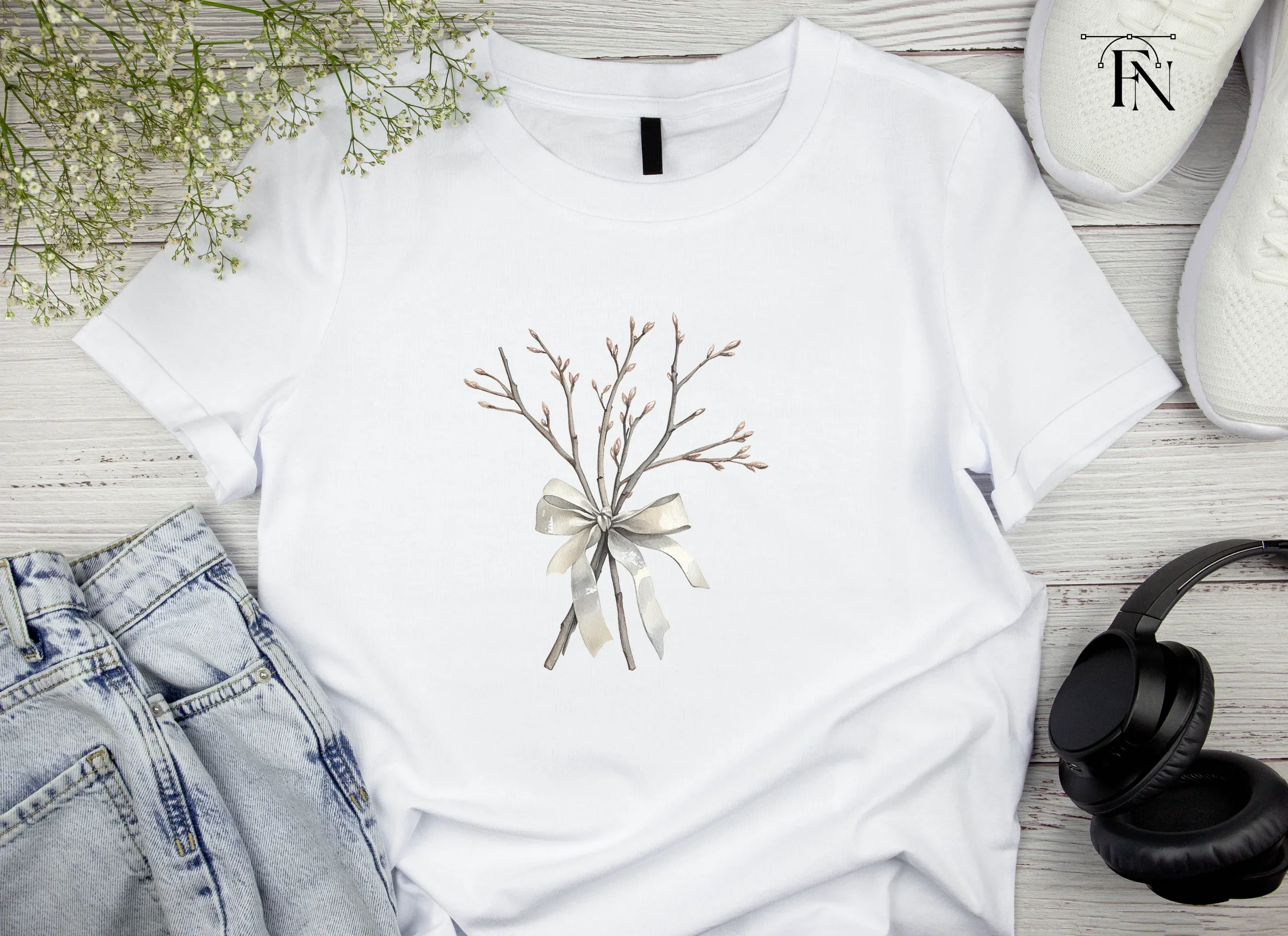 Winter Twig Bouquets Clipart Bundle - Image 3