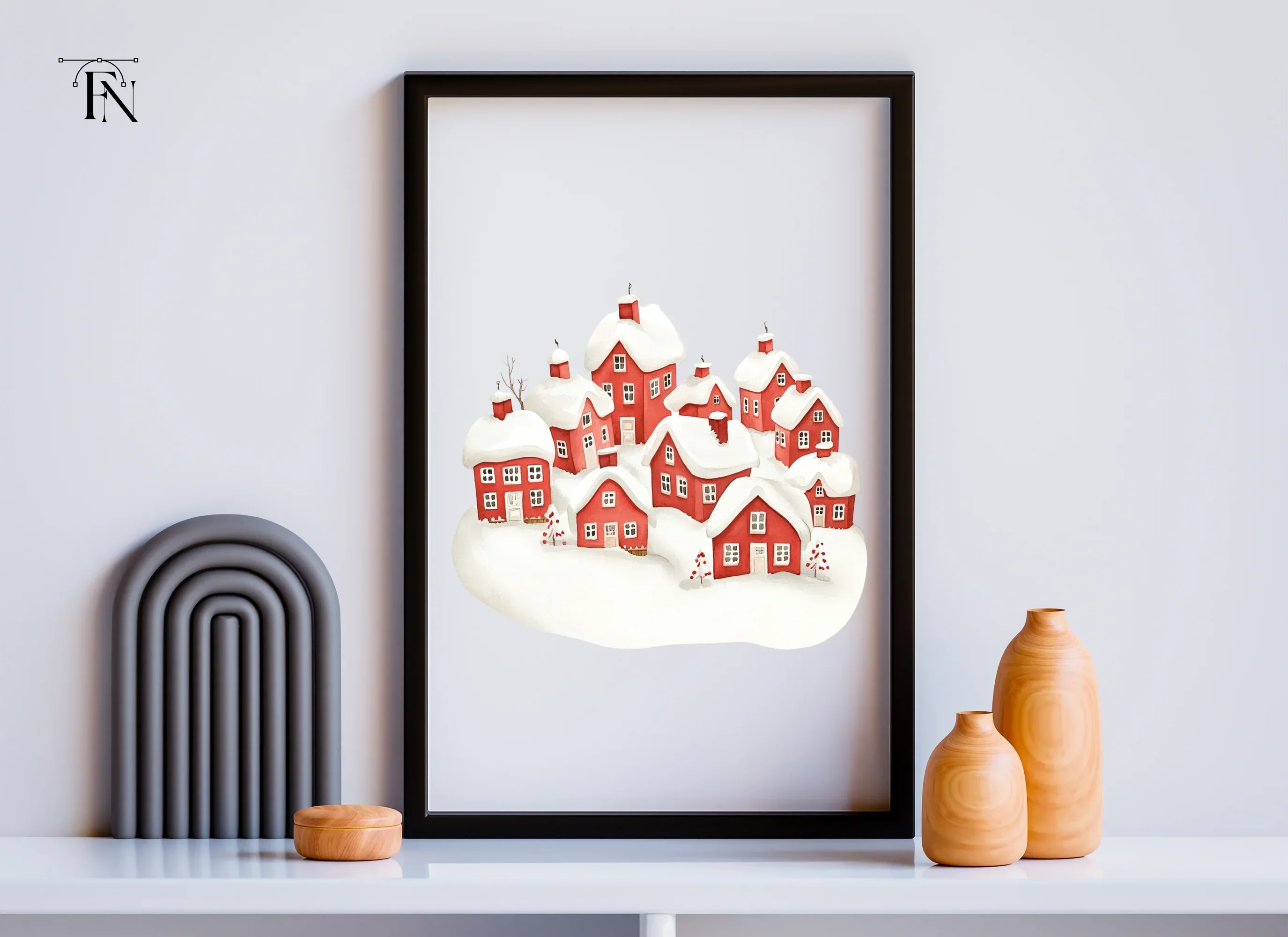 Winter Village Clipart Bundle - Image 3