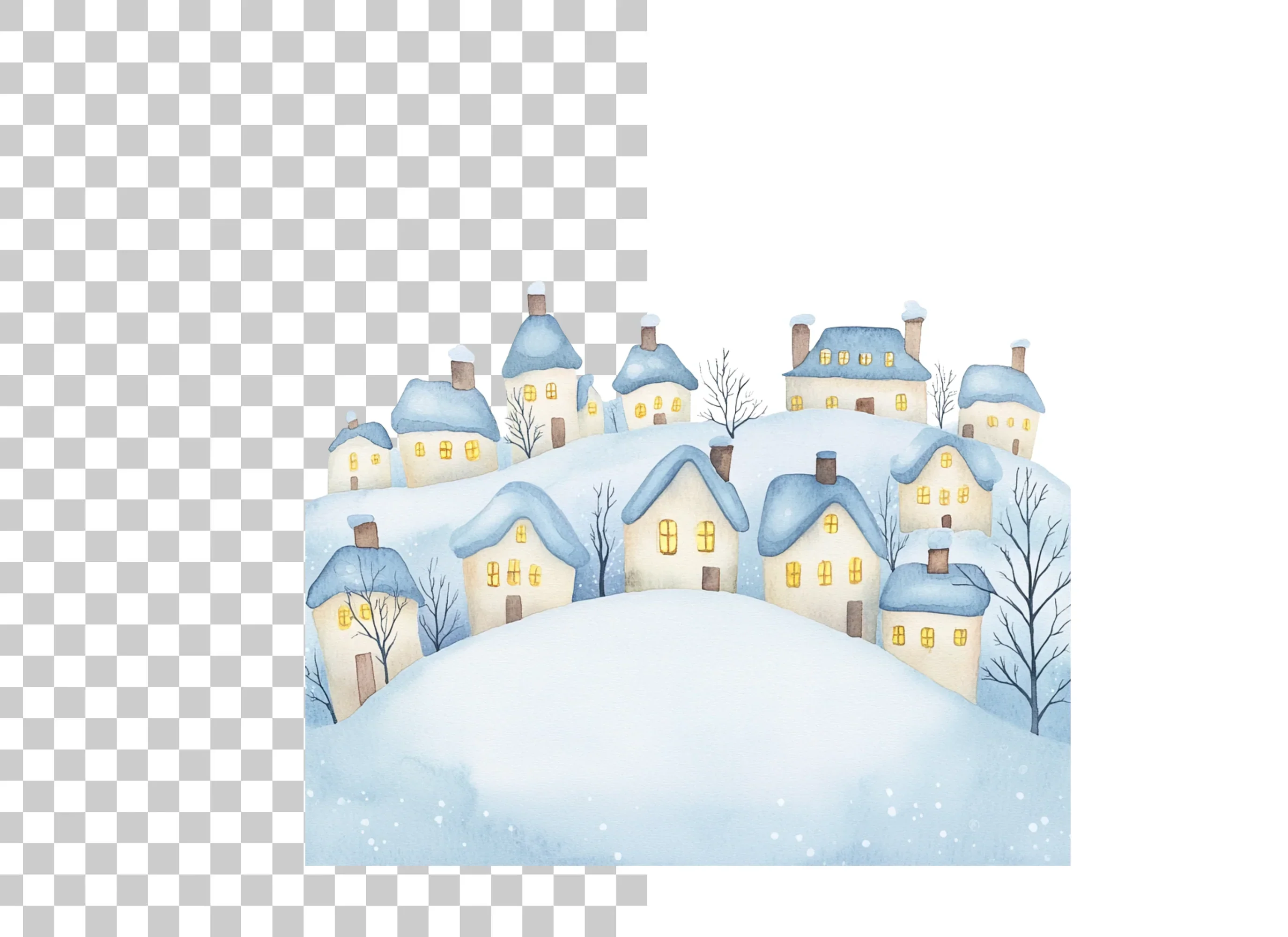 Winter Village Clipart Bundle - Image 6
