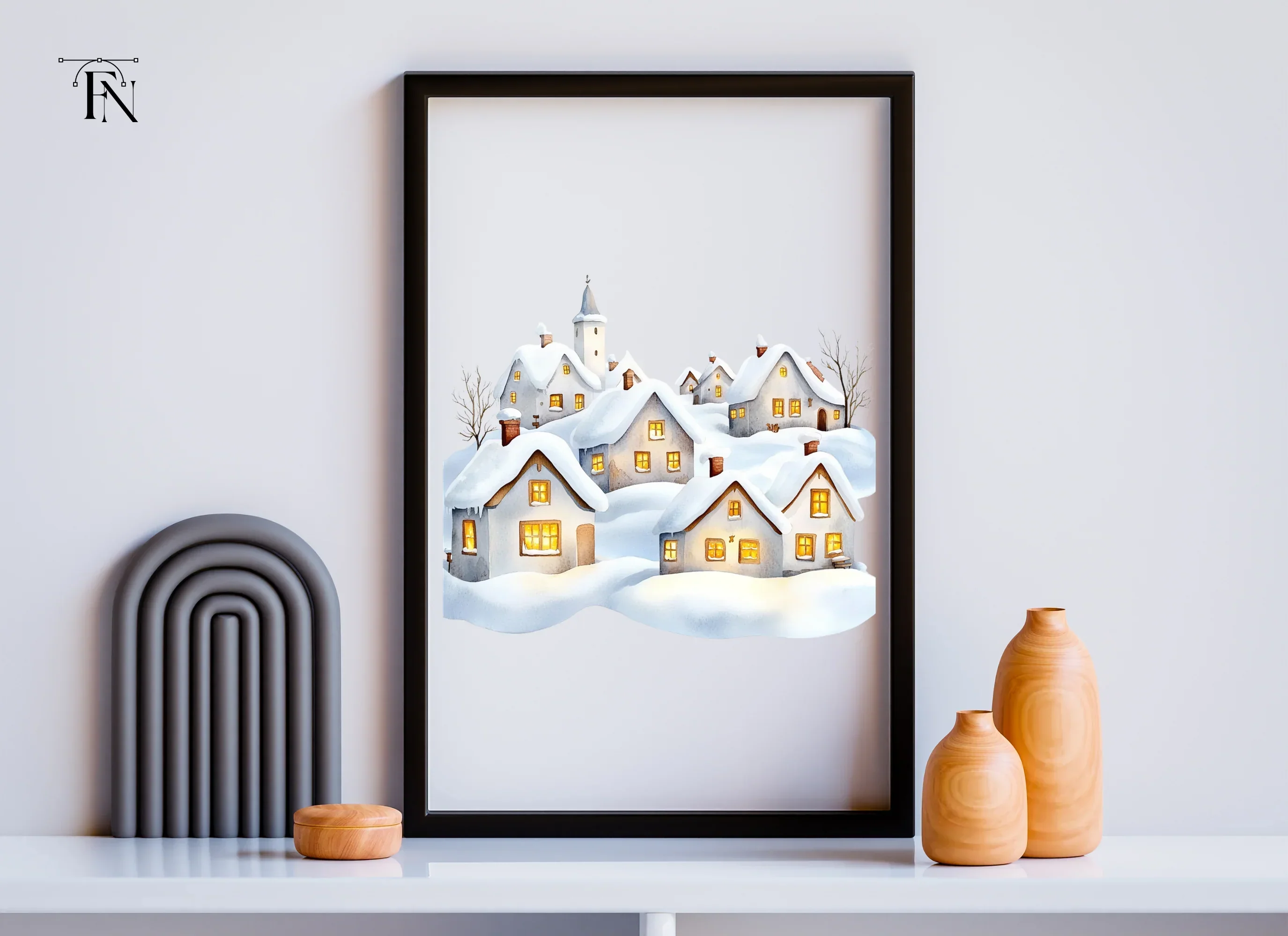 Winter Village Clipart Bundle - Image 6