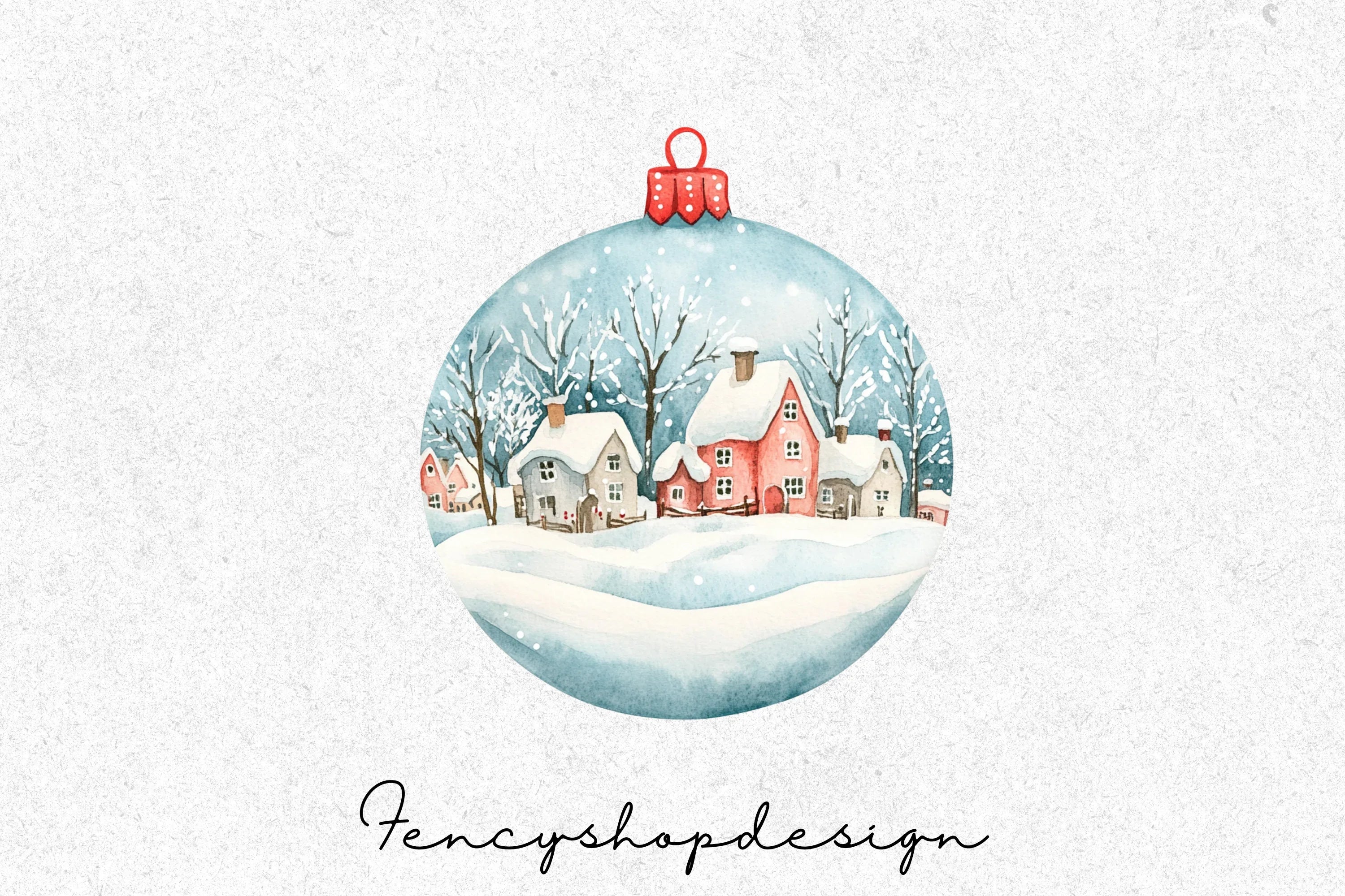 Winter Village Ornaments Clipart Bundle - Image 7
