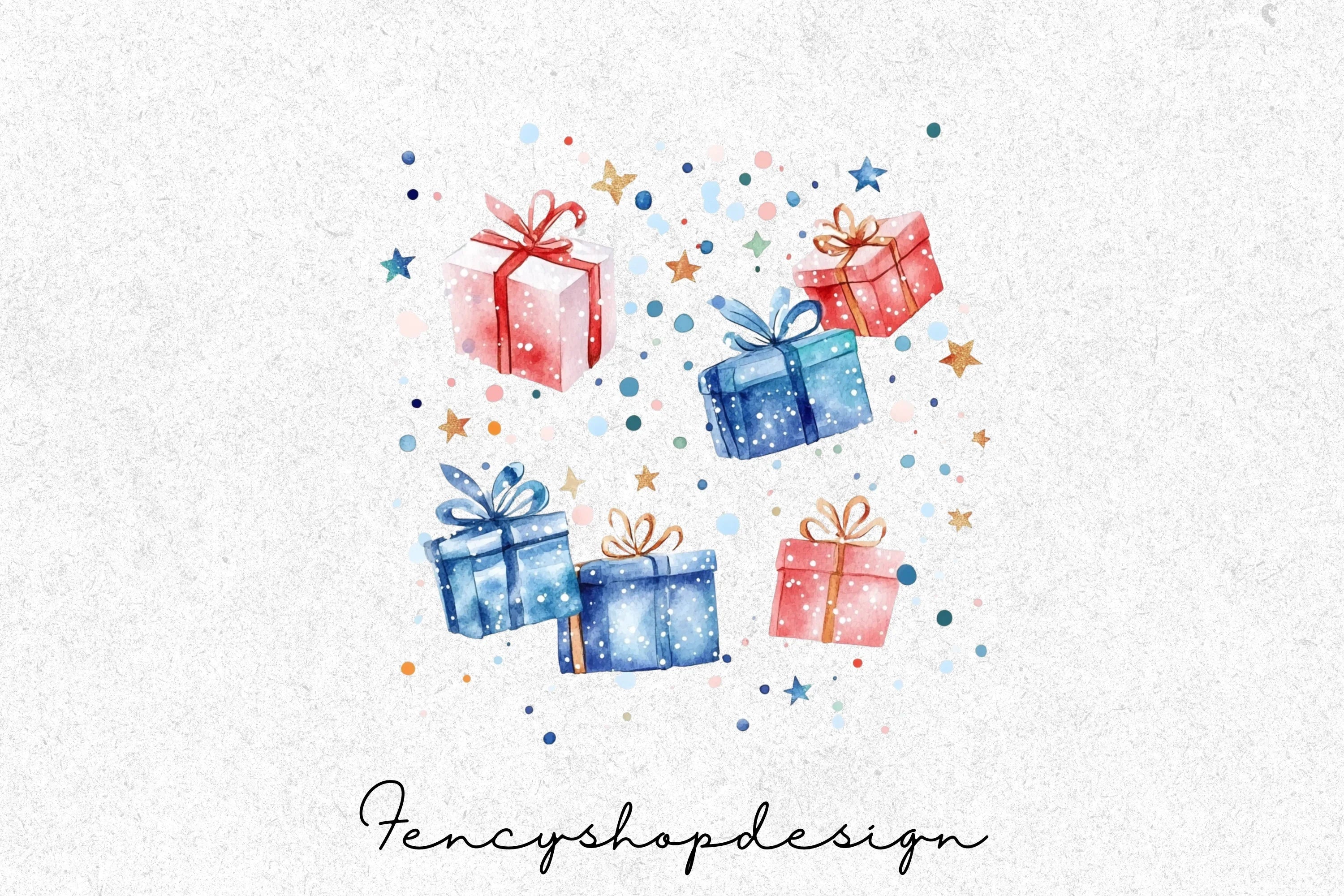 Winter Wonderland Gifts Clipart Bundle - Image 3