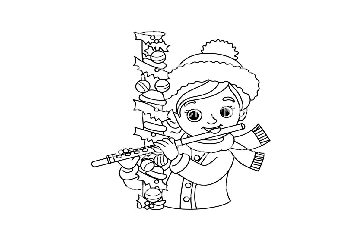 Winter Wonderland Violinists Coloring Books - Image 3