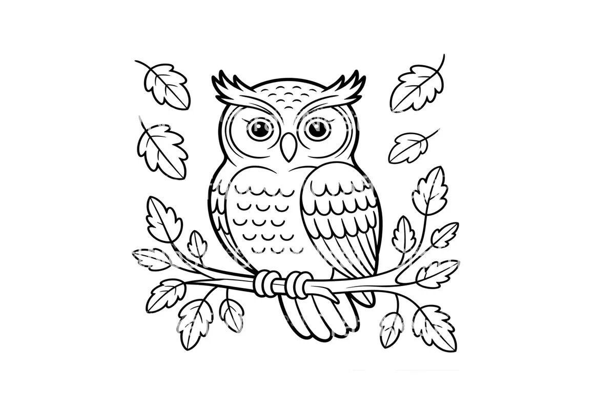 Wise Owl Autumn Leaves Coloring Books - Image 2