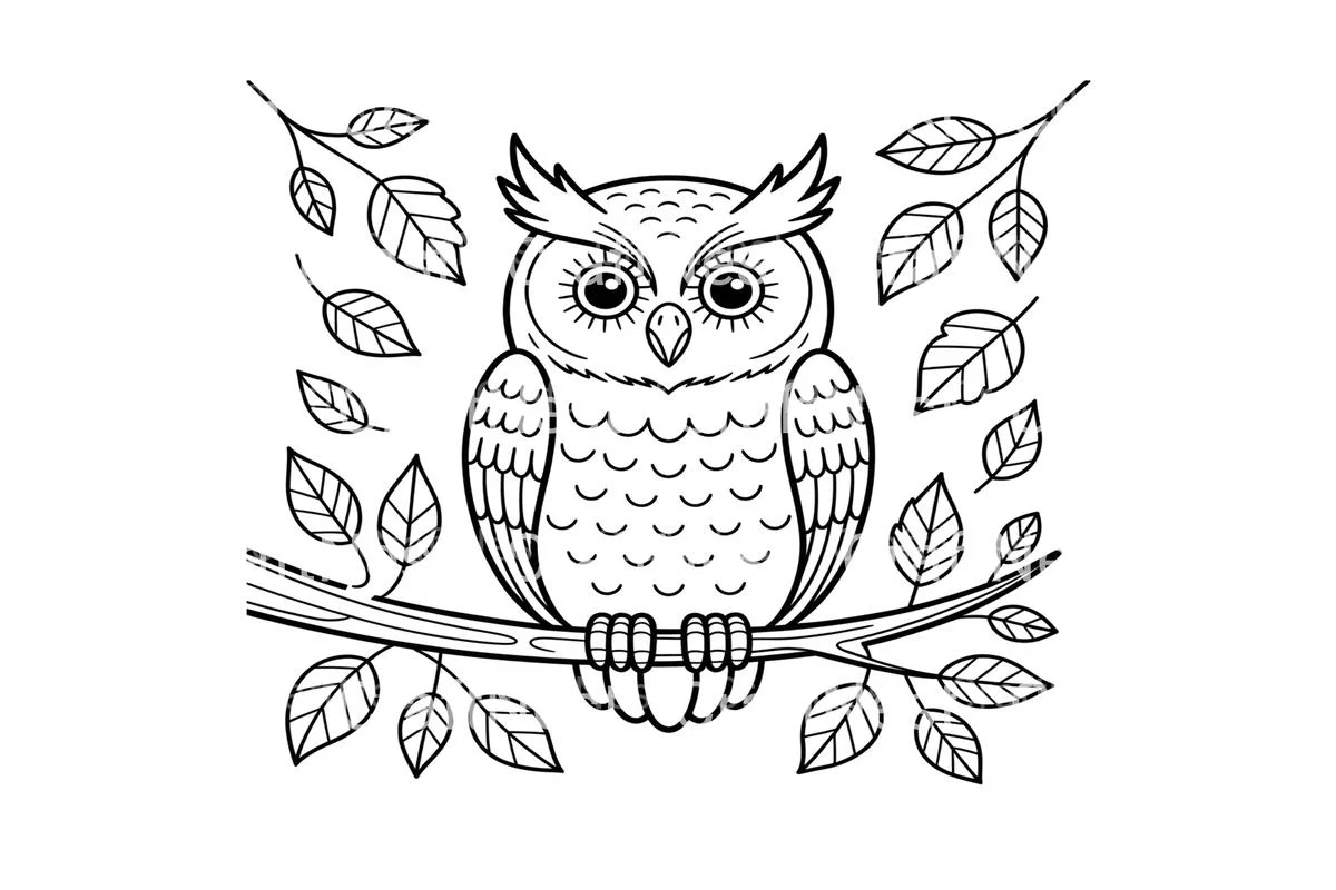 Wise Owl Autumn Leaves Coloring Books - Image 3
