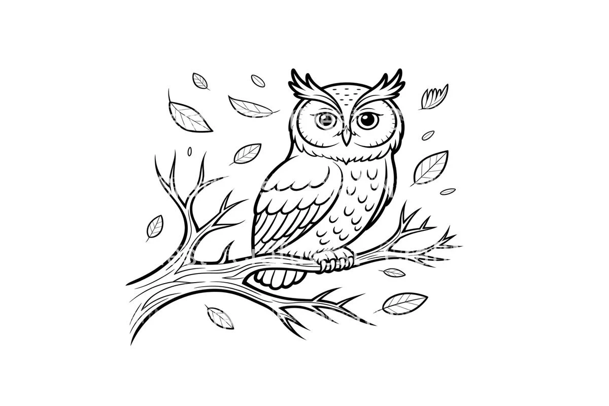 Wise Owl Autumn Leaves Coloring Books - Image 4