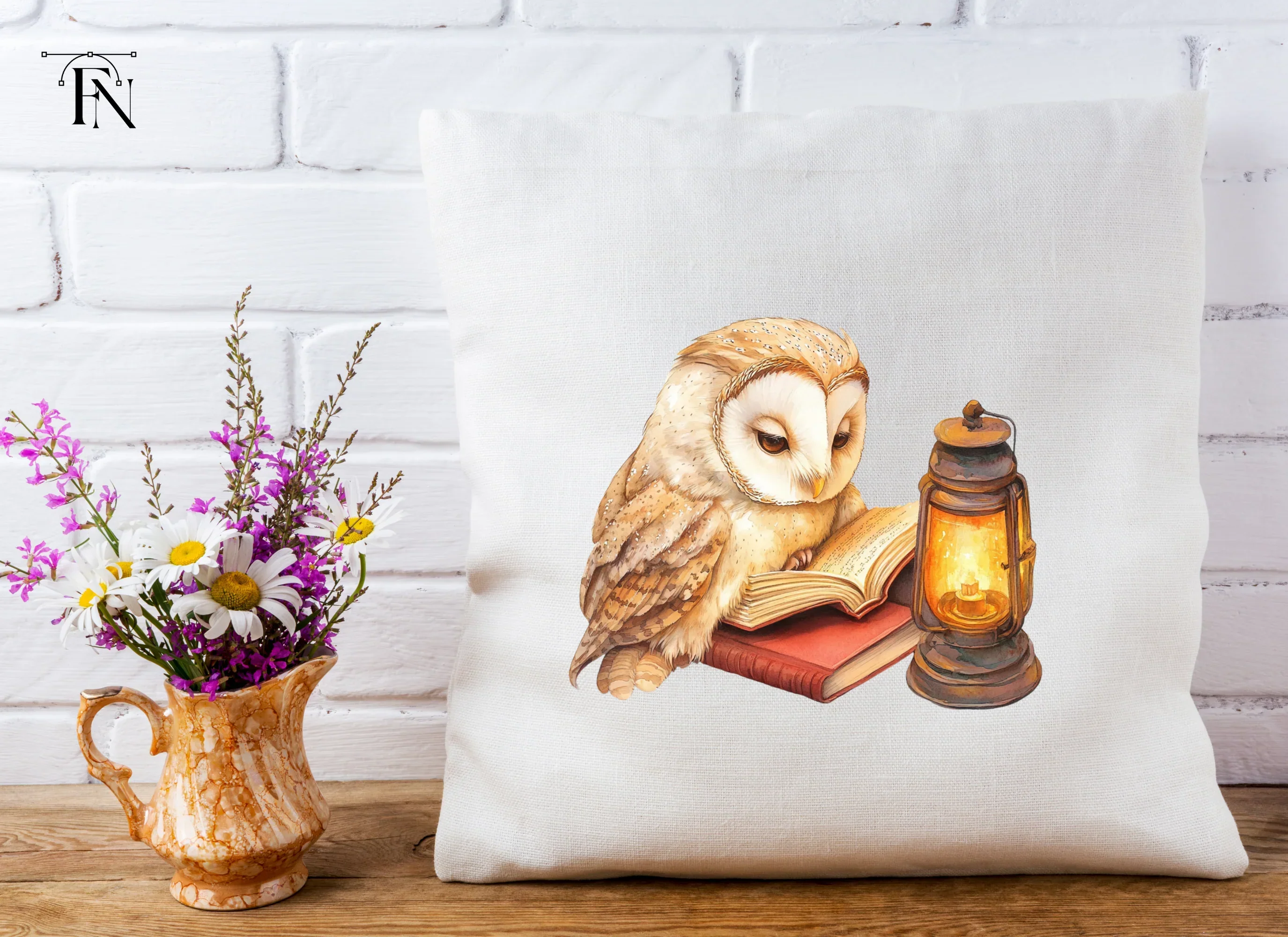 Wise Owls Reading Clipart Bundle - Image 3