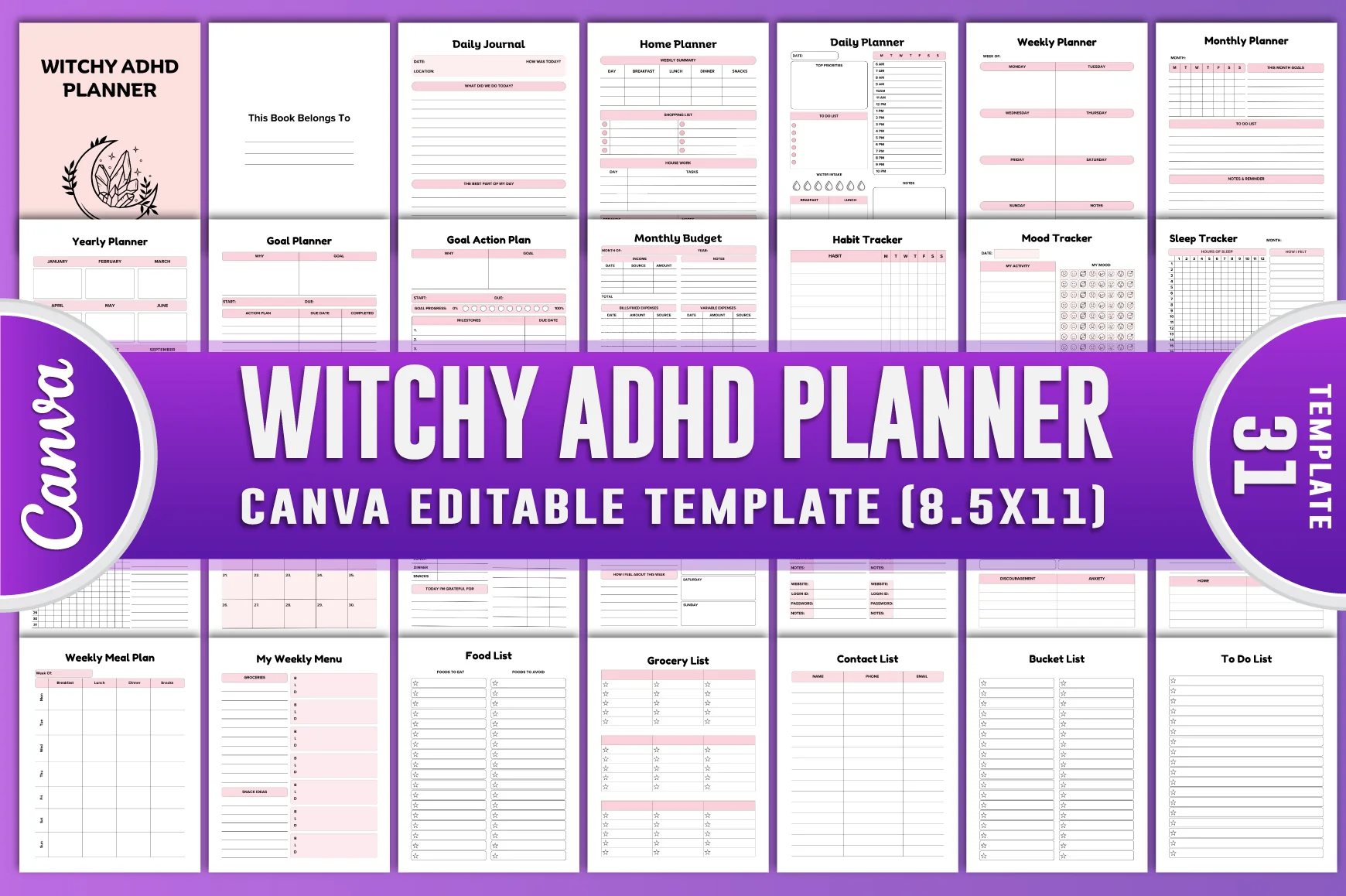 Witchy ADHD Planner