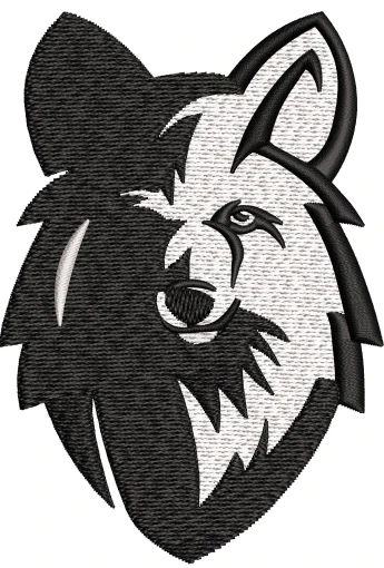 Wolf Embroidery Design