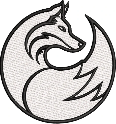 Wolf Embroidery Design