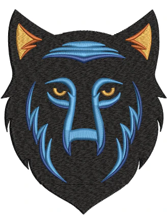 Wolf Embroidery Design