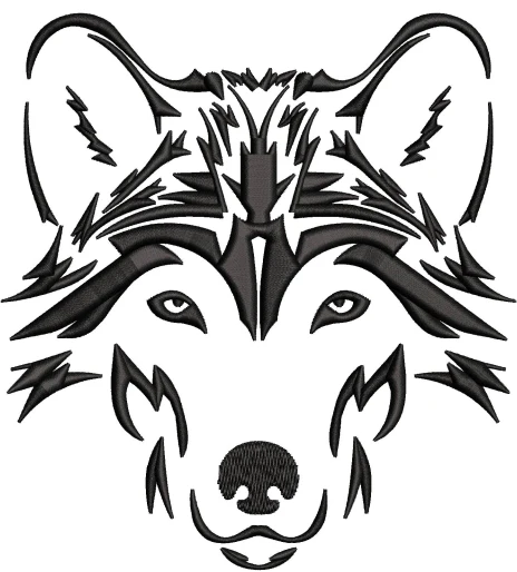 Wolf Embroidery Design