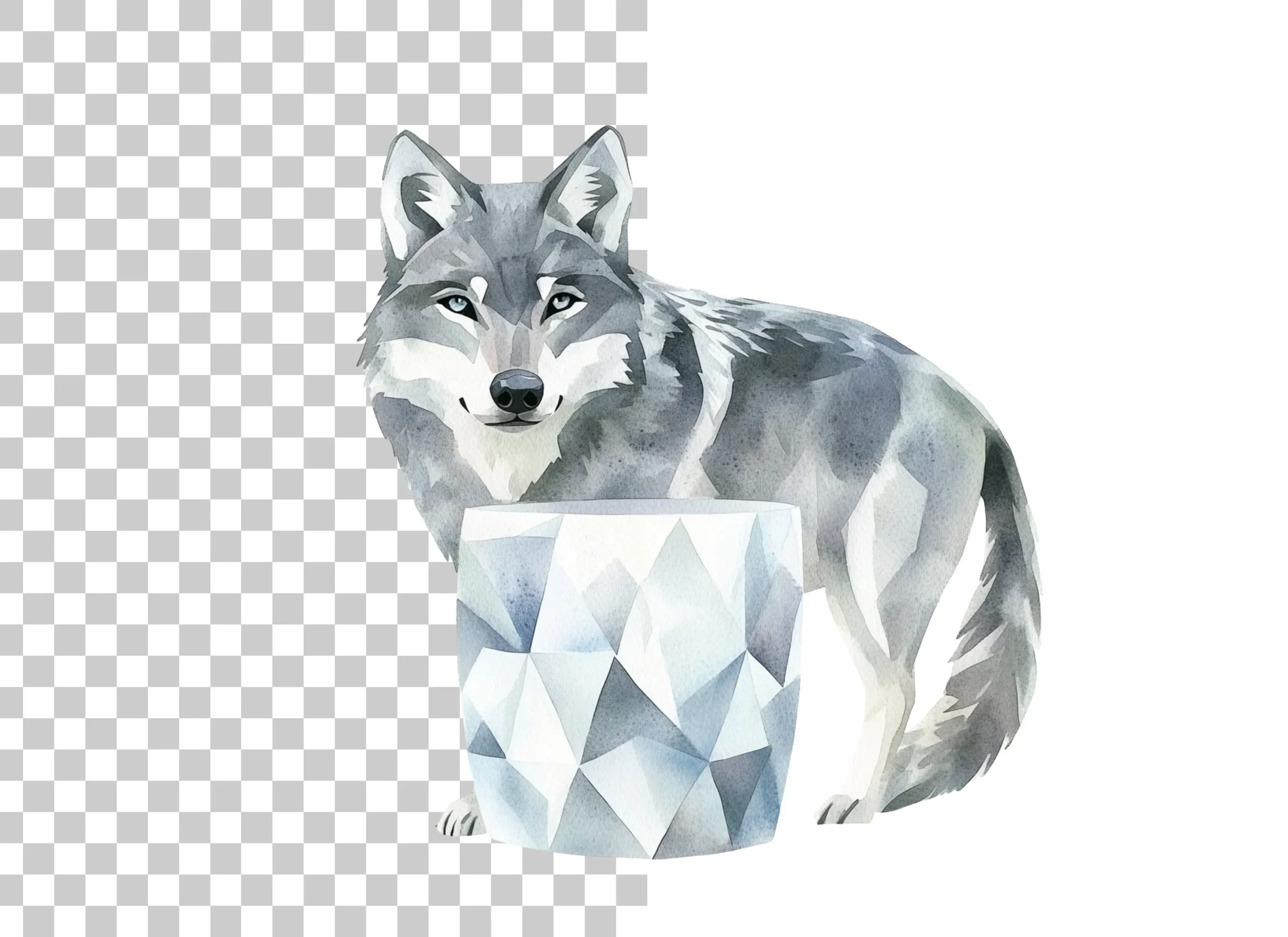 Wolf Ice Clipart Bundle - Image 2