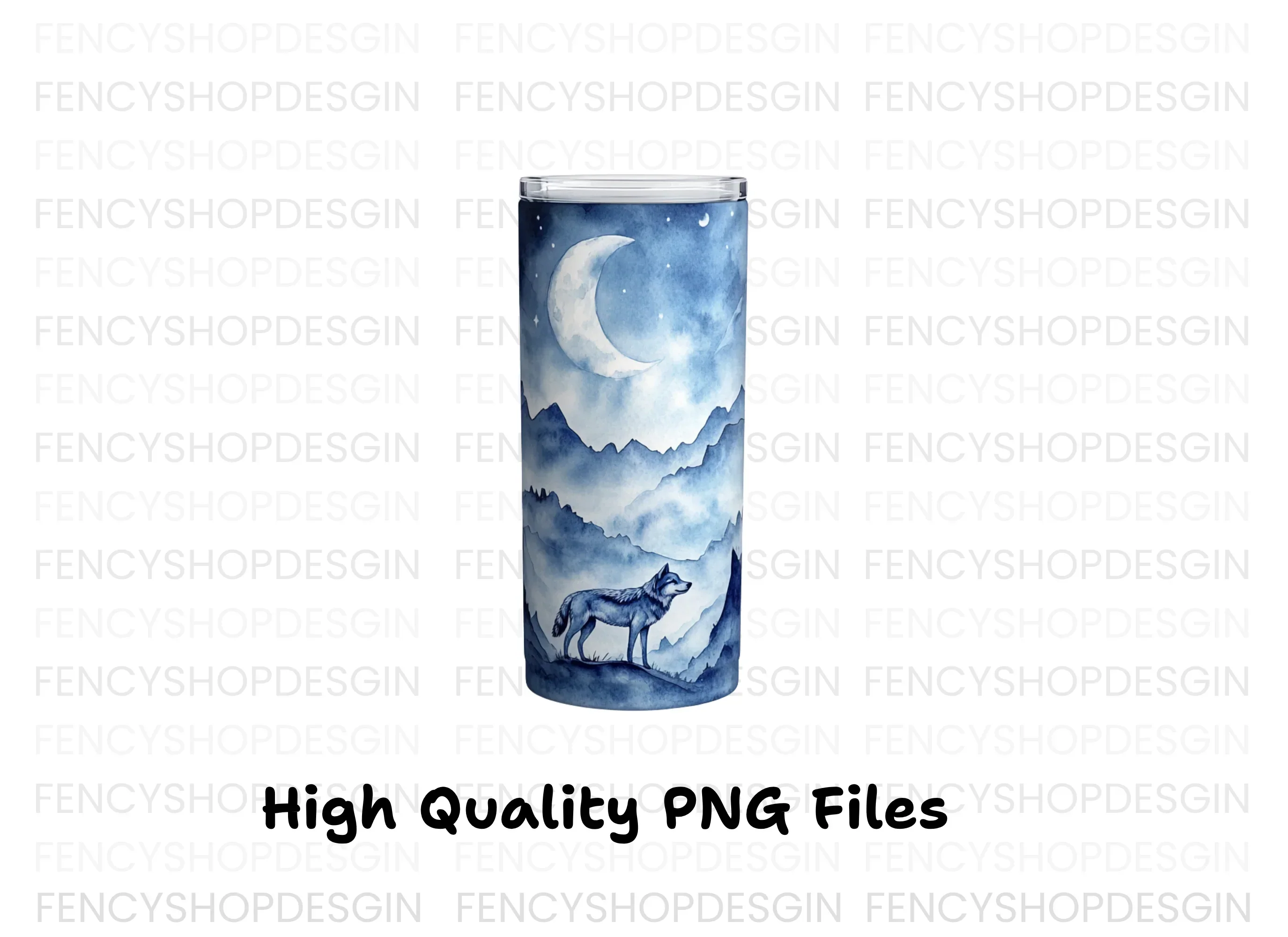 Wolf Moon Tumbler Clipart Bundle - Image 3
