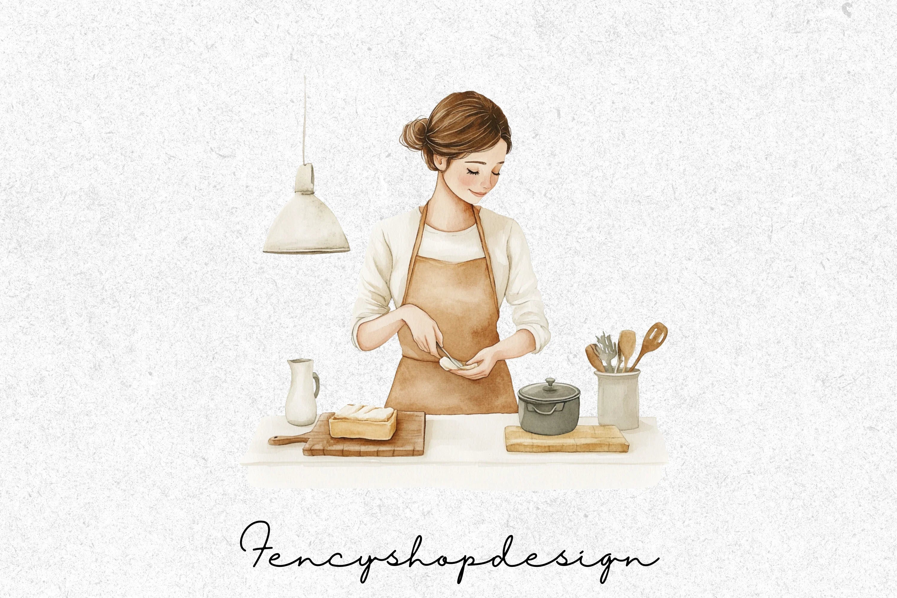 Women Baking Clipart Bundle - Image 7
