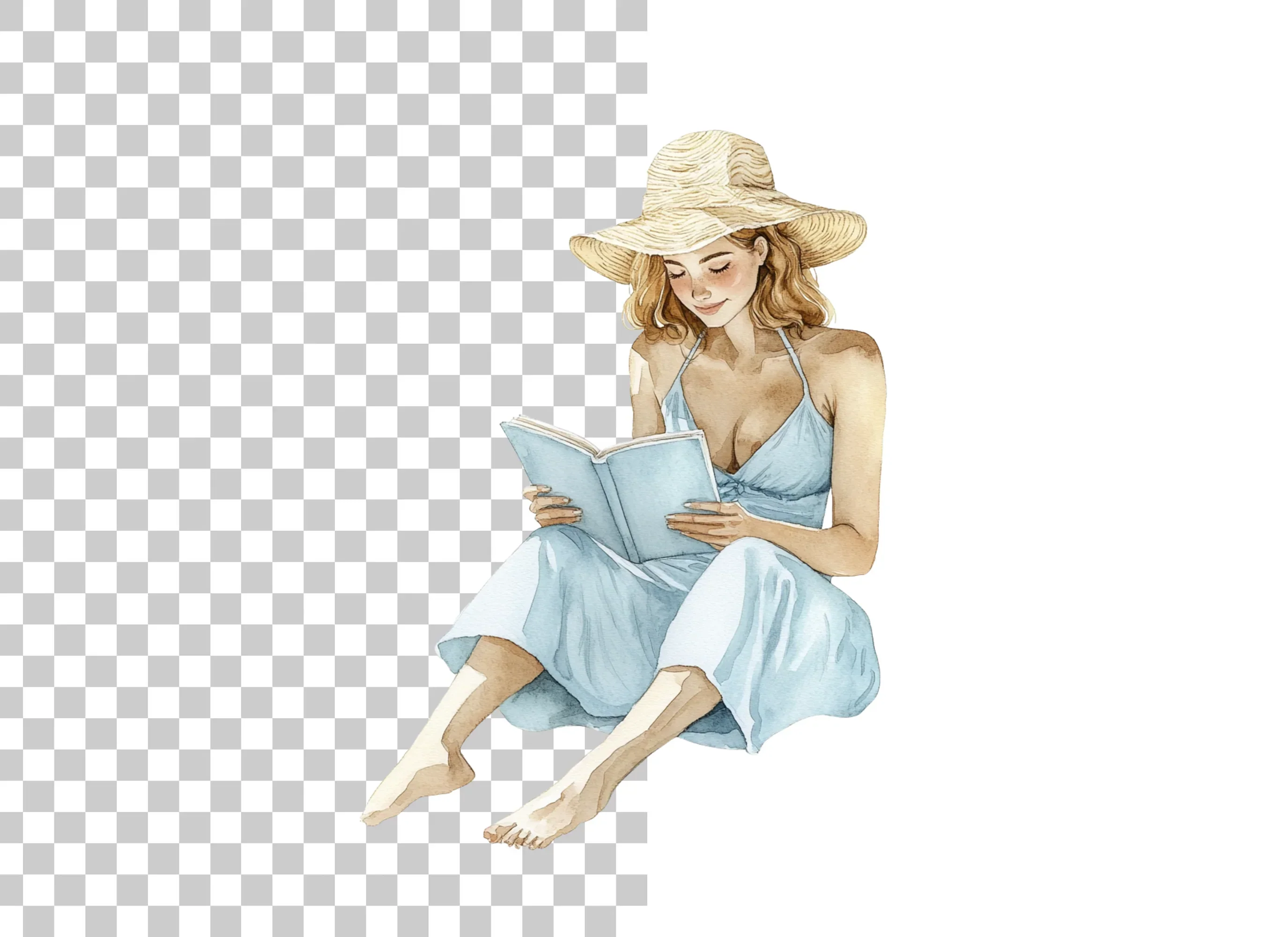 Women Reading Books Clipart Bundle - Image 2