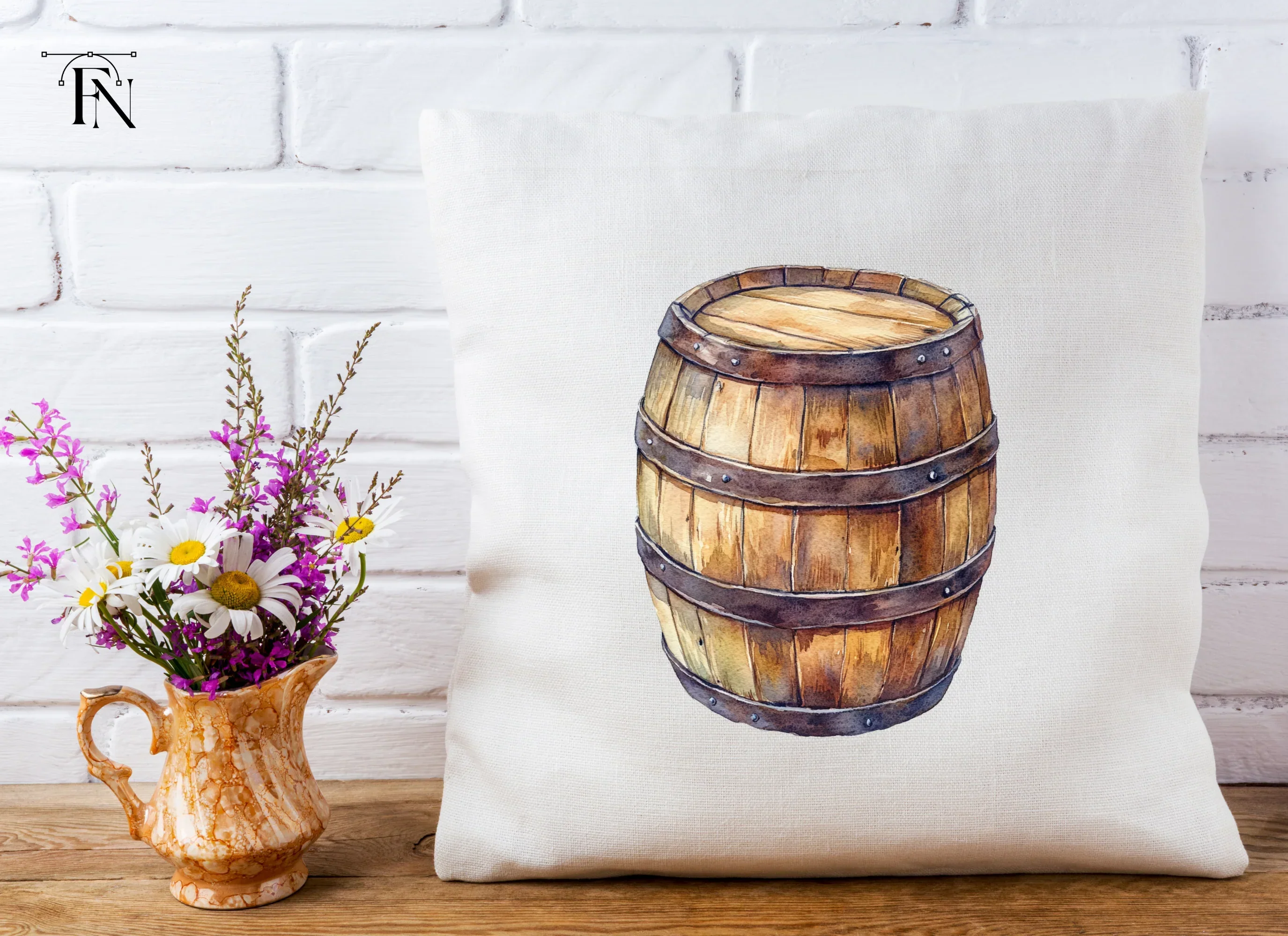 Wooden Barrels Clipart Bundle - Image 5