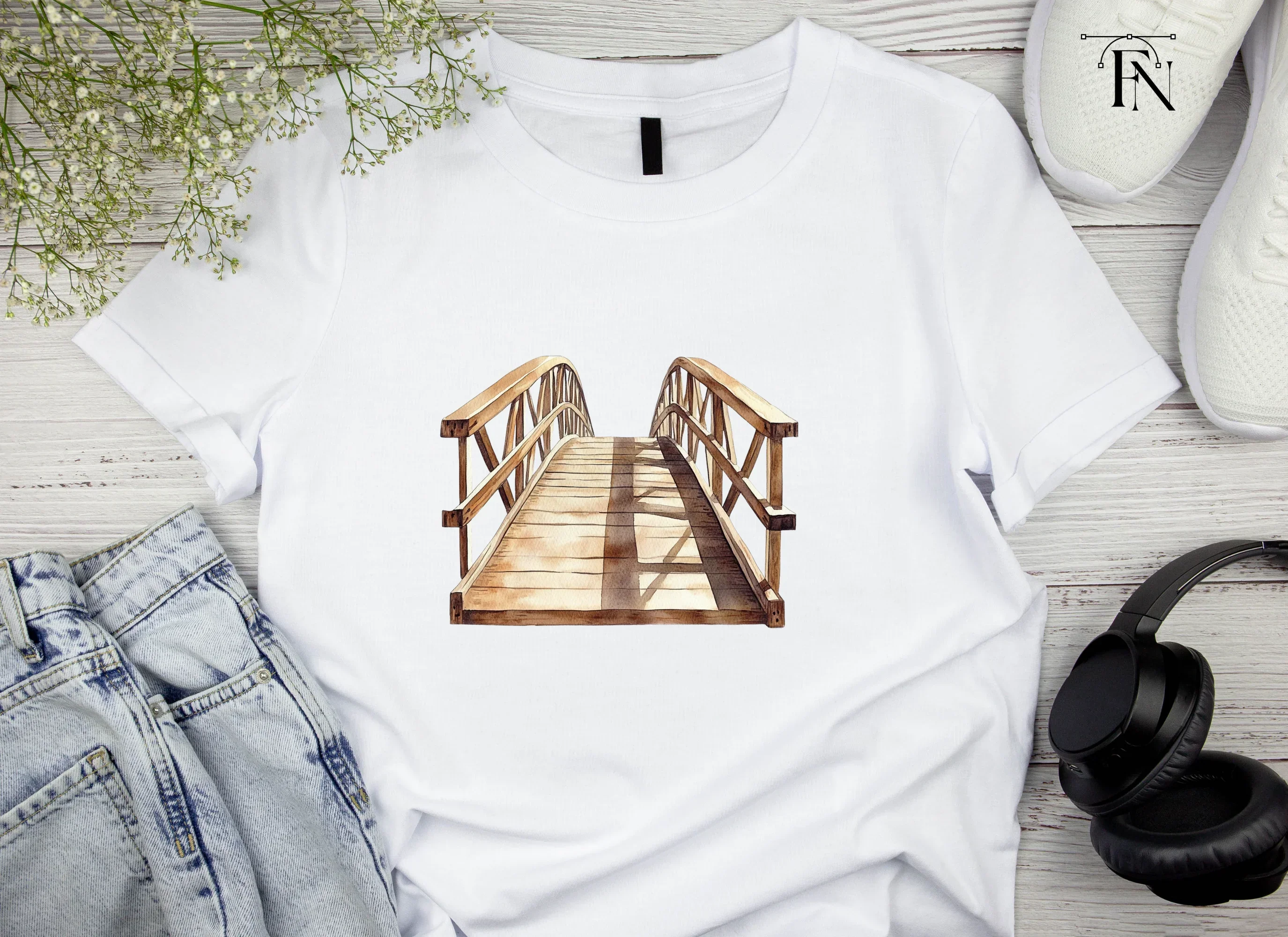 Wooden Bridge Clipart Bundle - Image 4