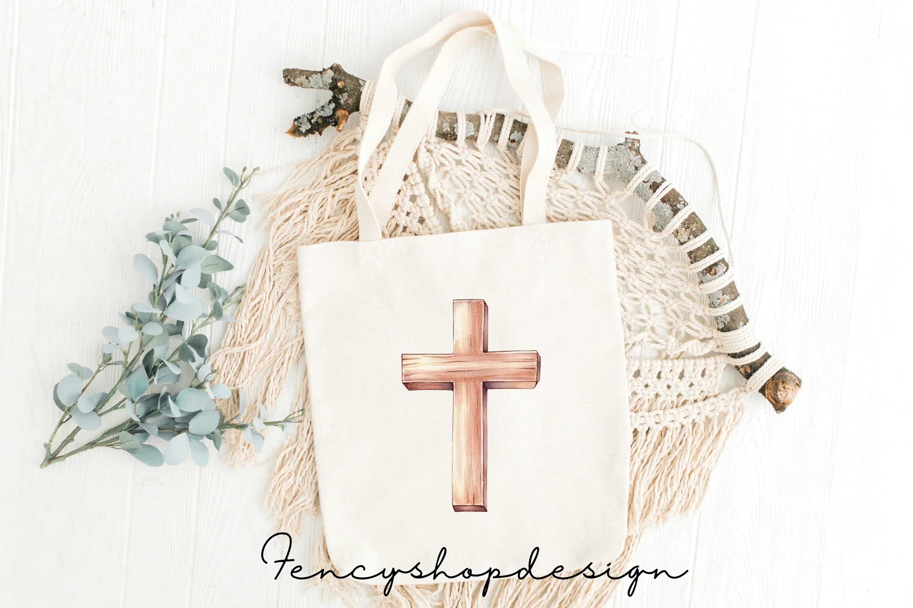 Wooden Crosses Clipart Bundle - Image 7