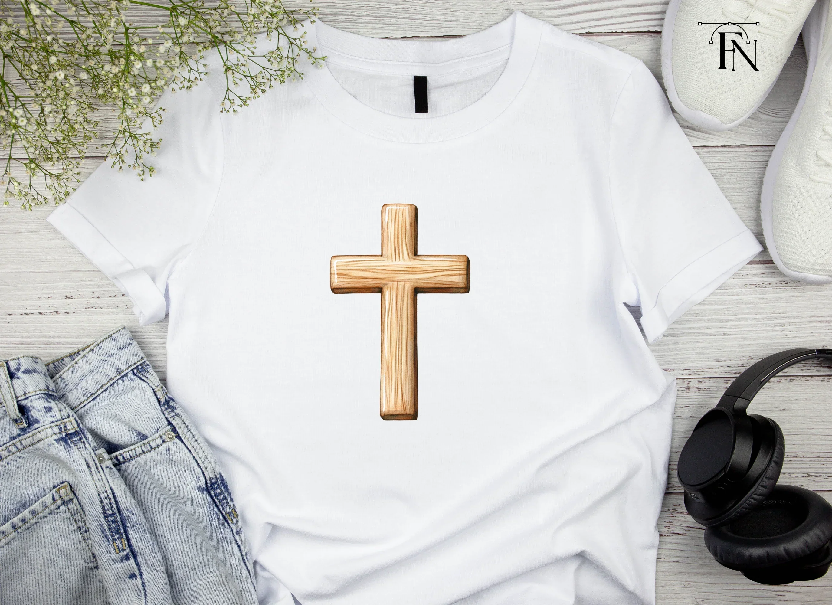 Wooden Crosses Clipart Bundle - Image 4