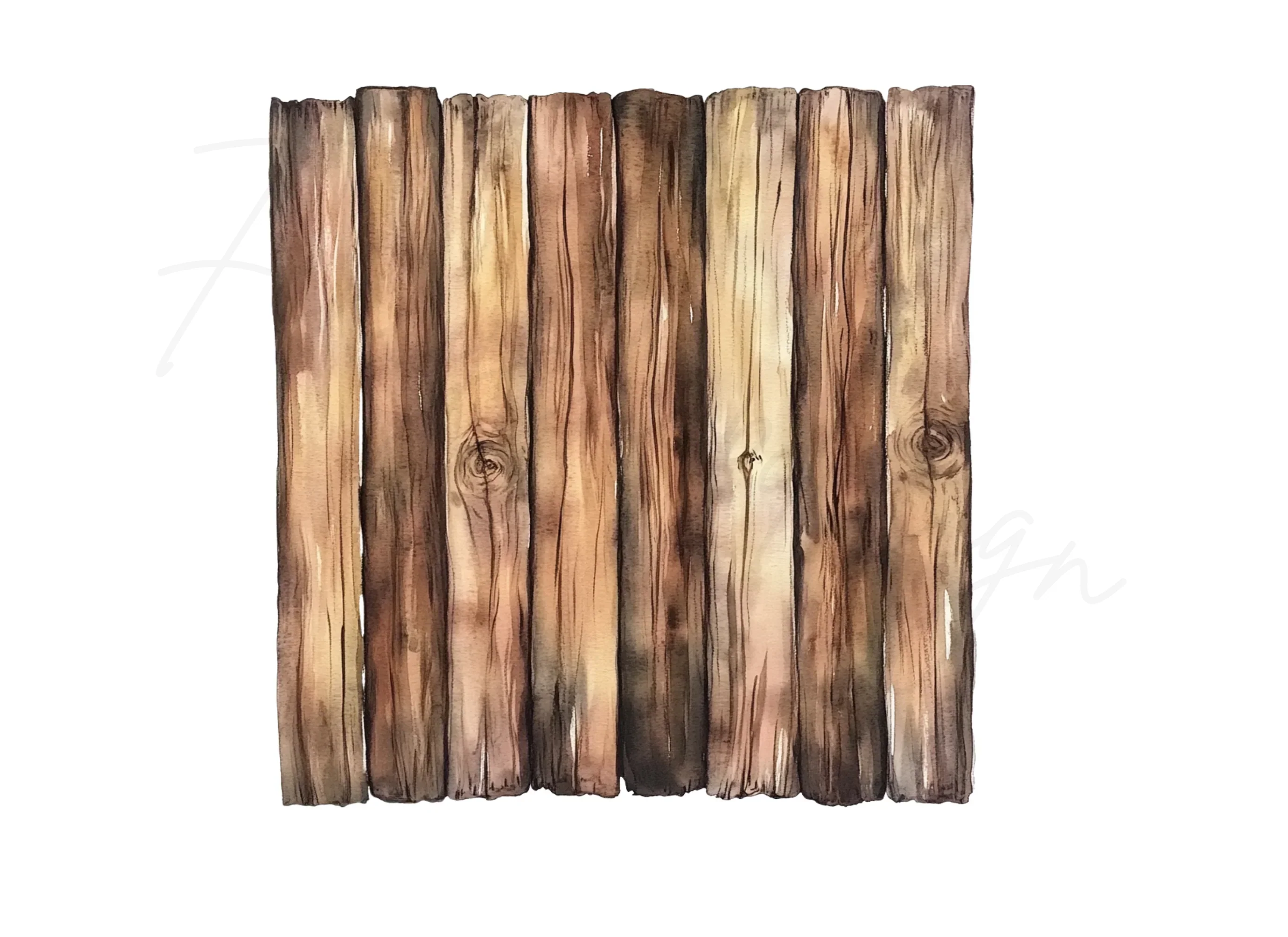 Wooden Fence Backgrounds Clipart Bundle - Image 2
