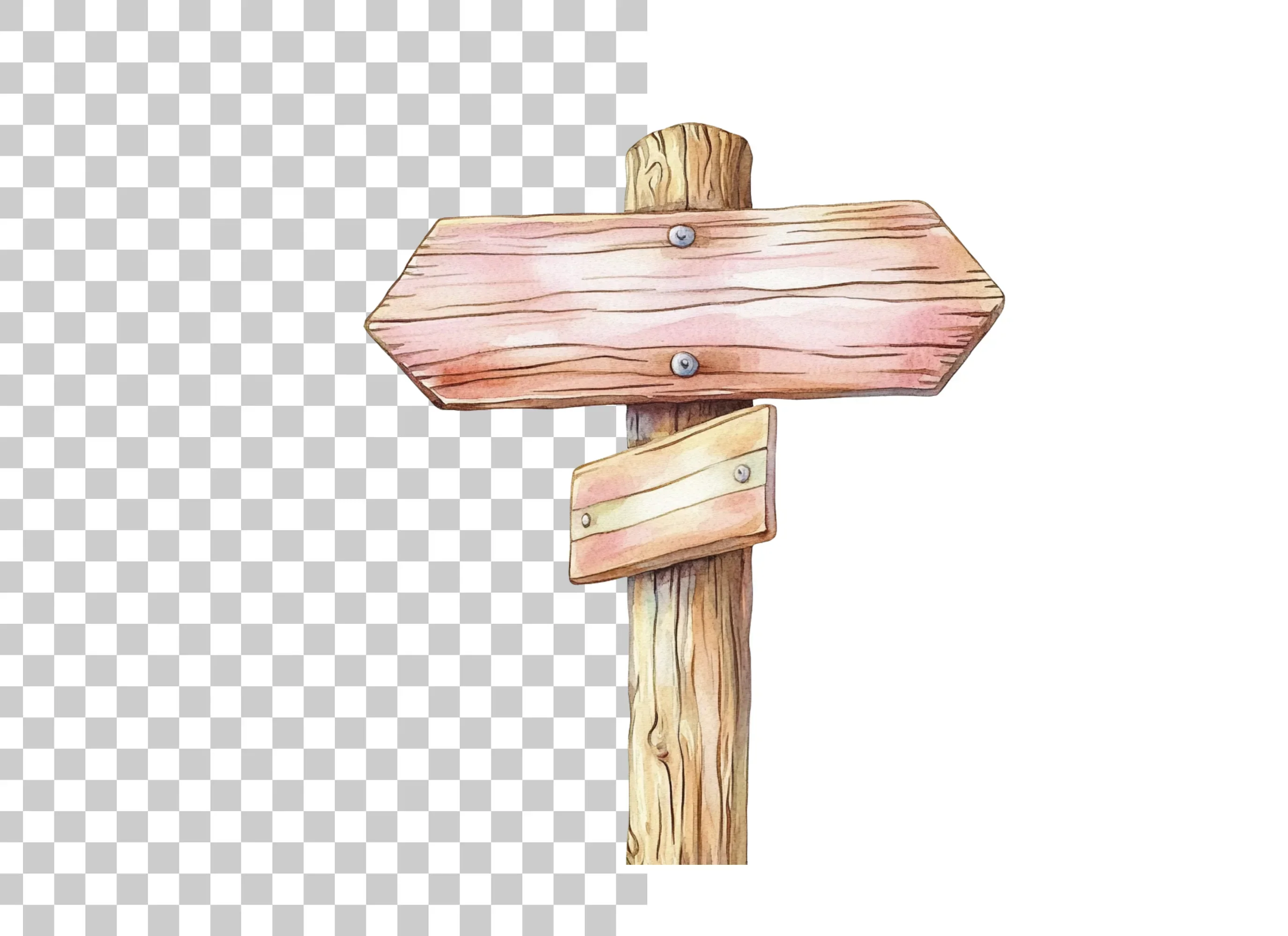 Wooden Signpost Clipart Bundle - Image 6