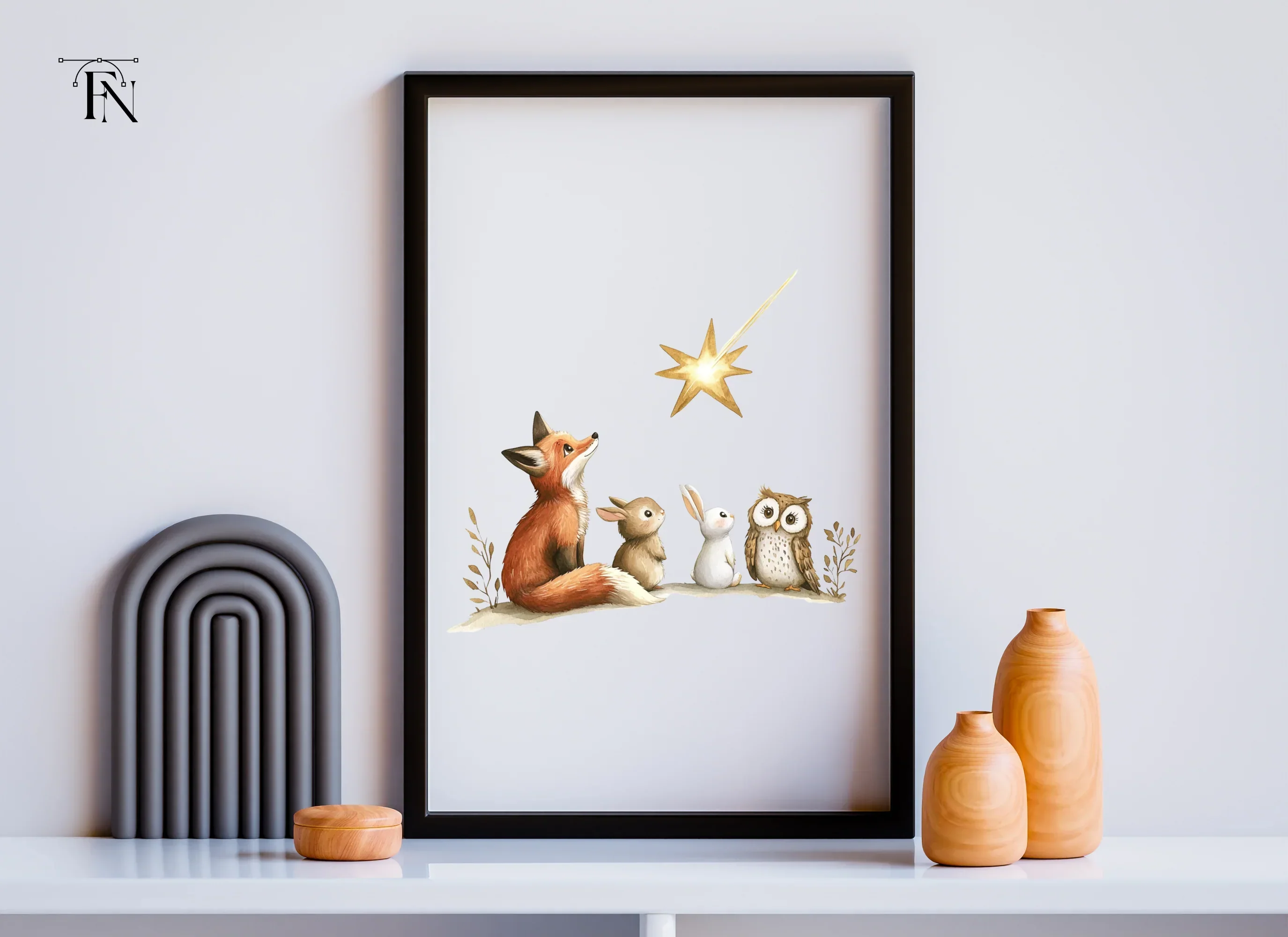 Woodland Animals Stargazing Clipart Bundle - Image 3