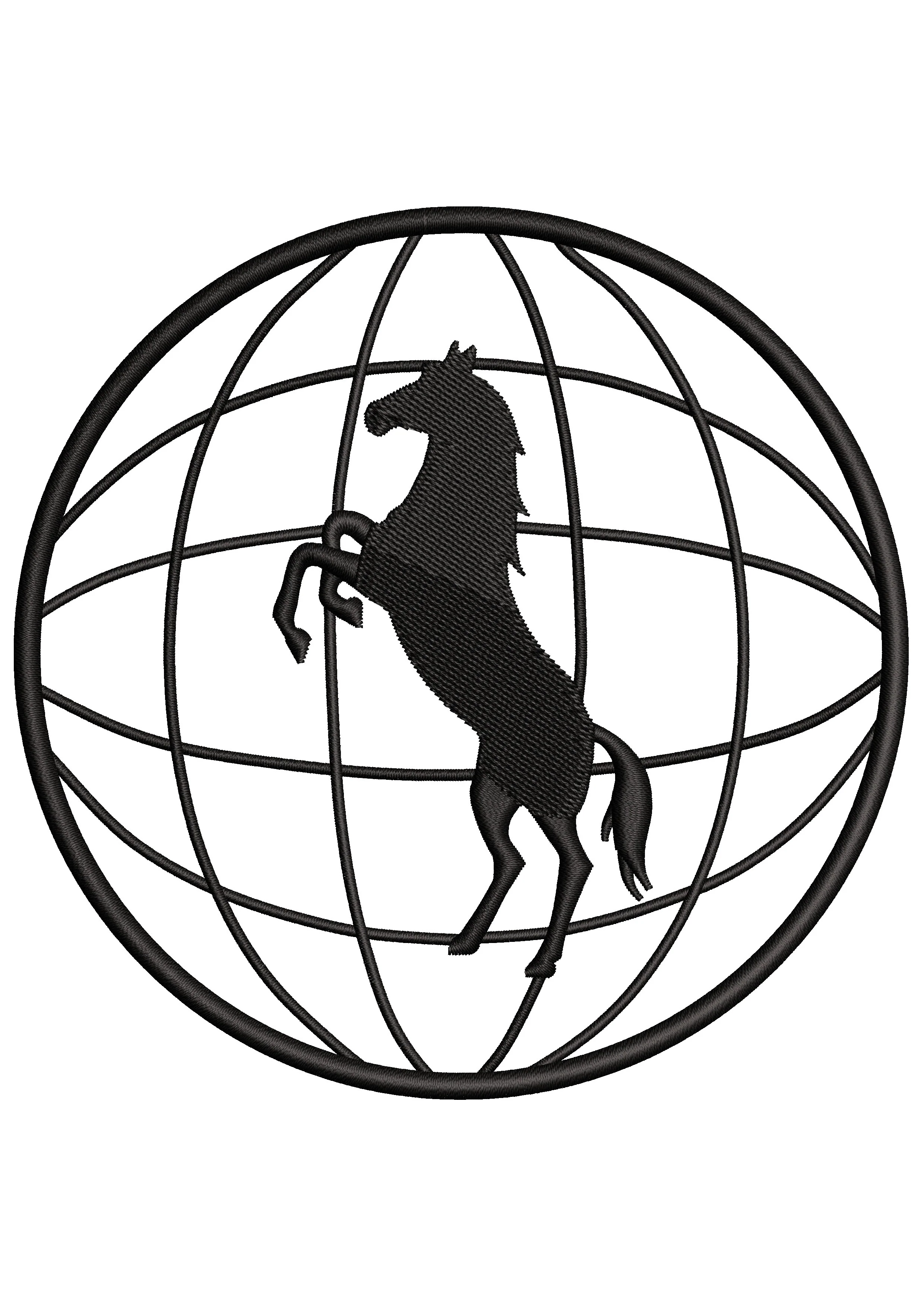 Word Of Horse Embroidery Design