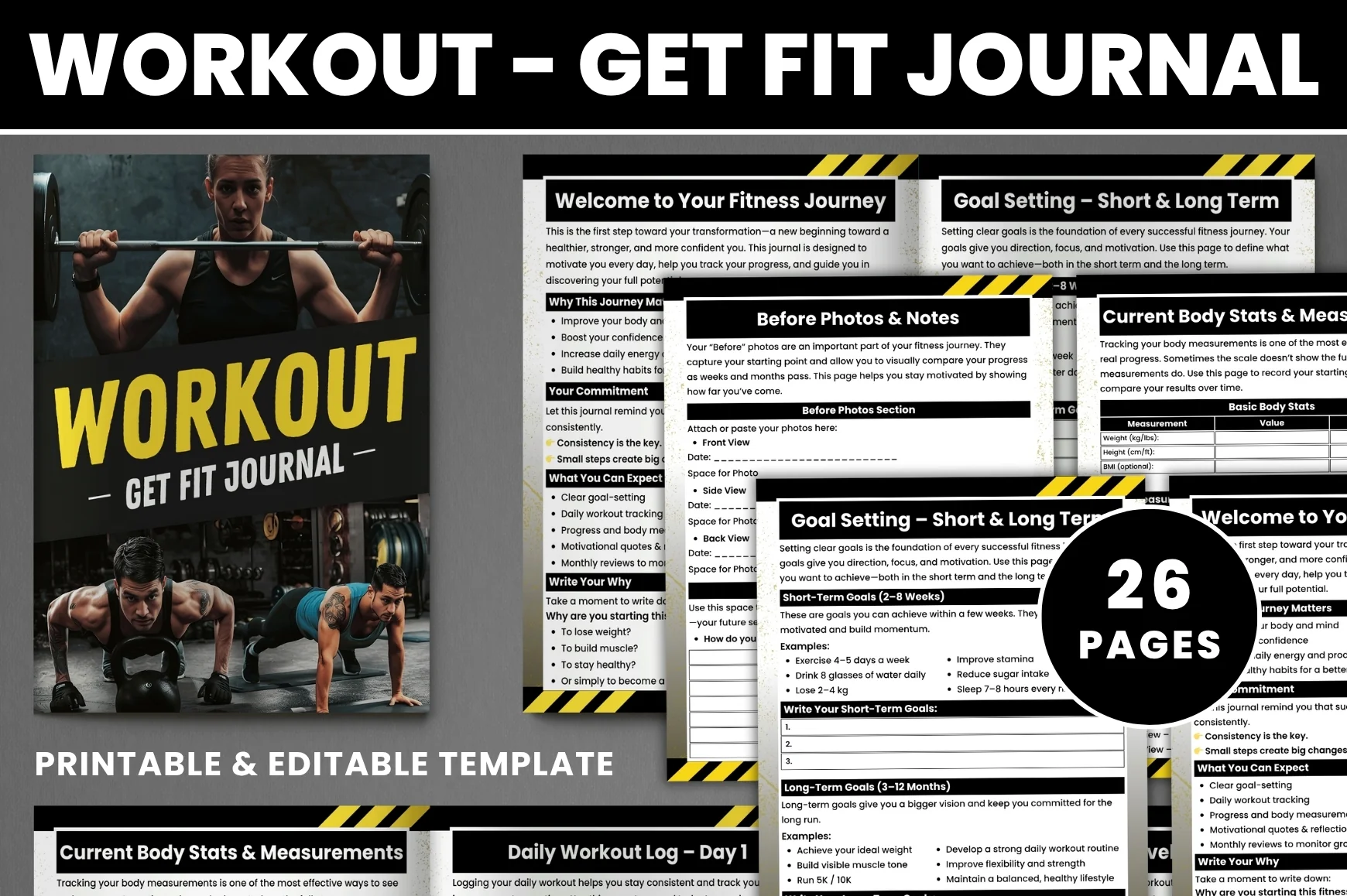 Workout Get Fit Journal
