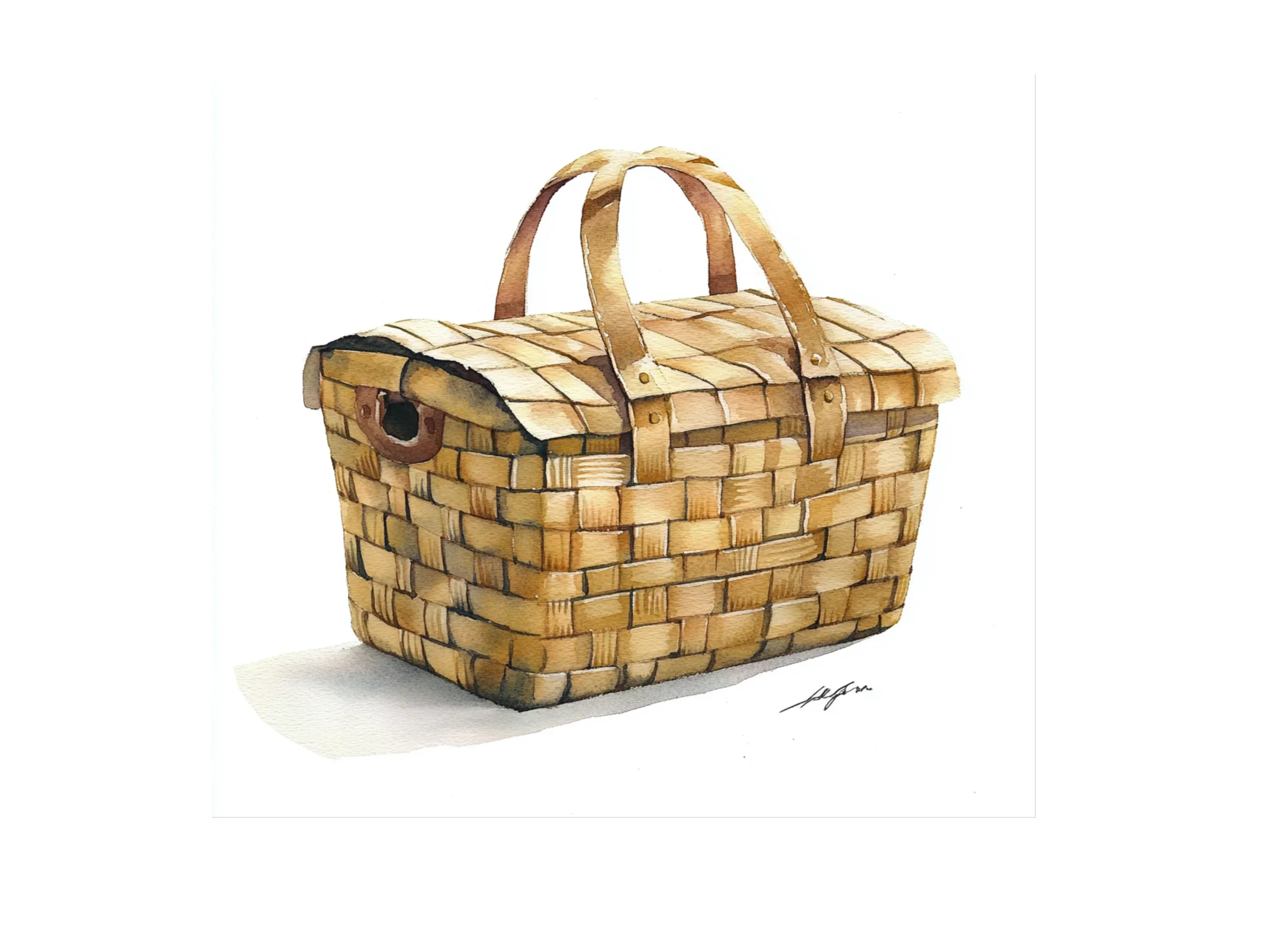 Woven Basket Illustration Clipart Bundle - Image 2
