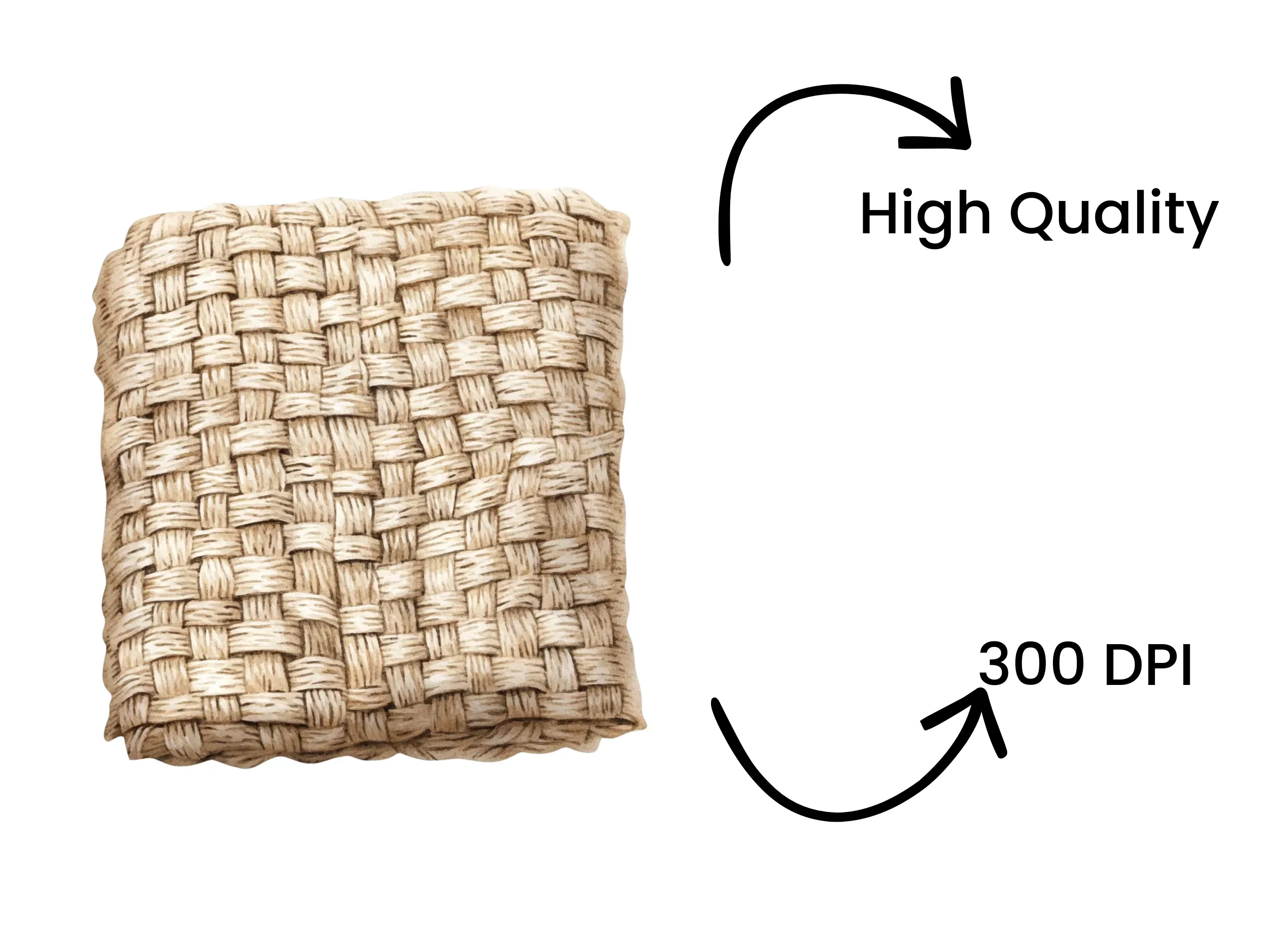 Woven Burlap Texture Clipart Bundle - Image 4