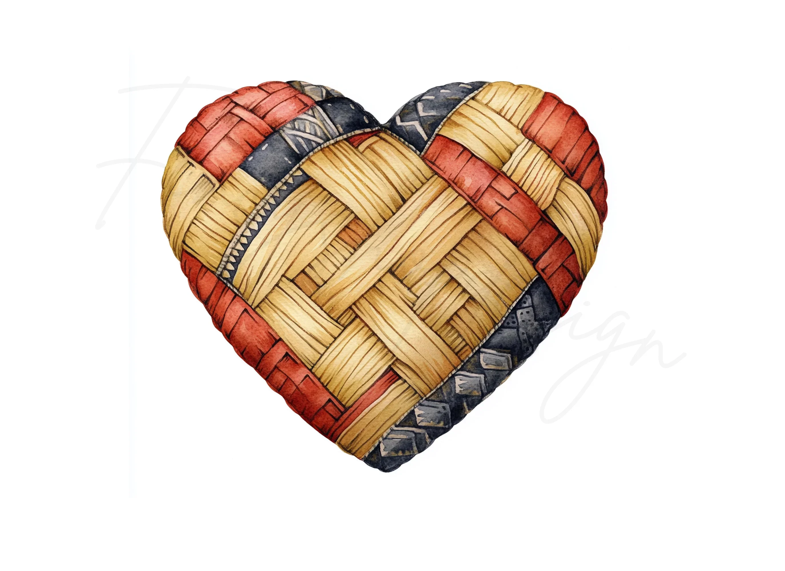 Woven Hearts Clipart Bundle - Image 2