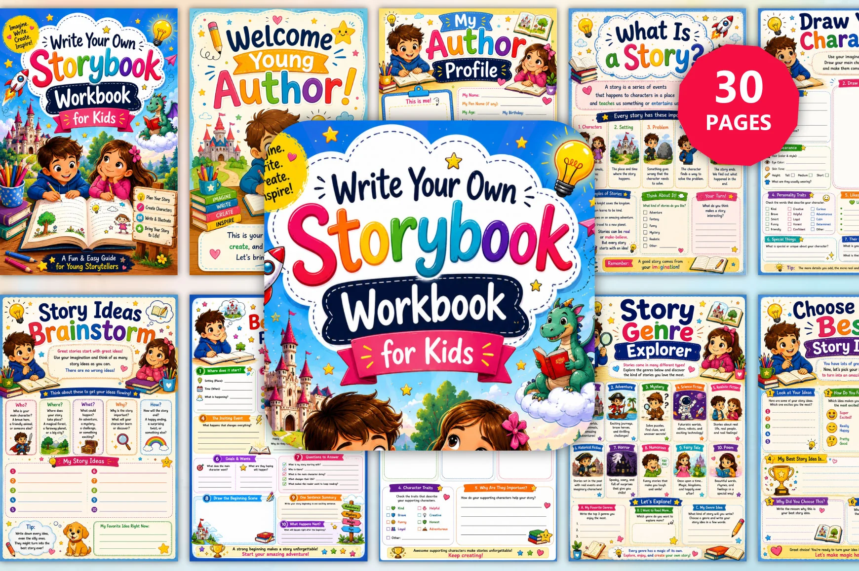 Write Your Own Storybook For Kids Workbook