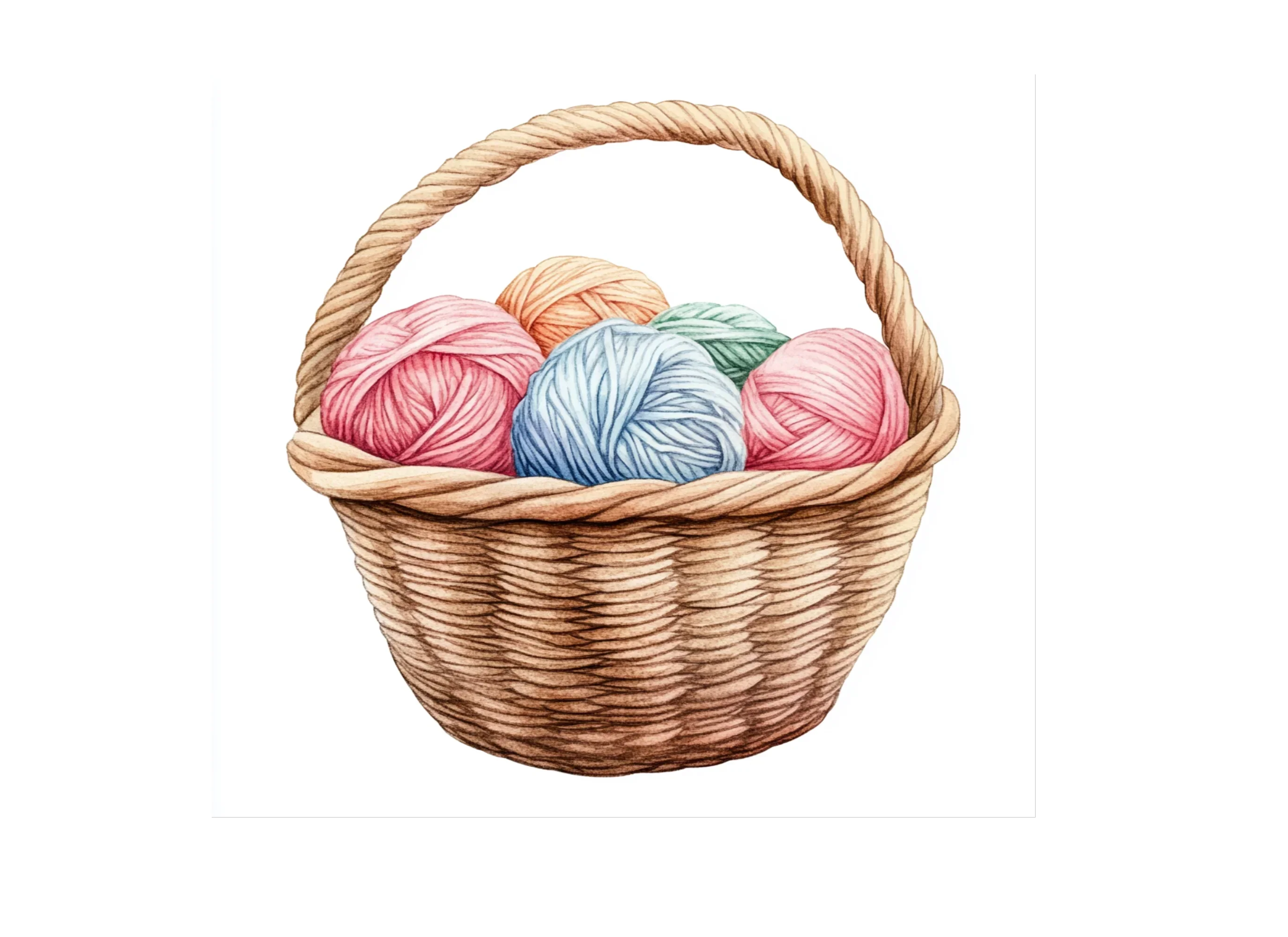 Yarn Baskets Clipart Bundle - Image 3