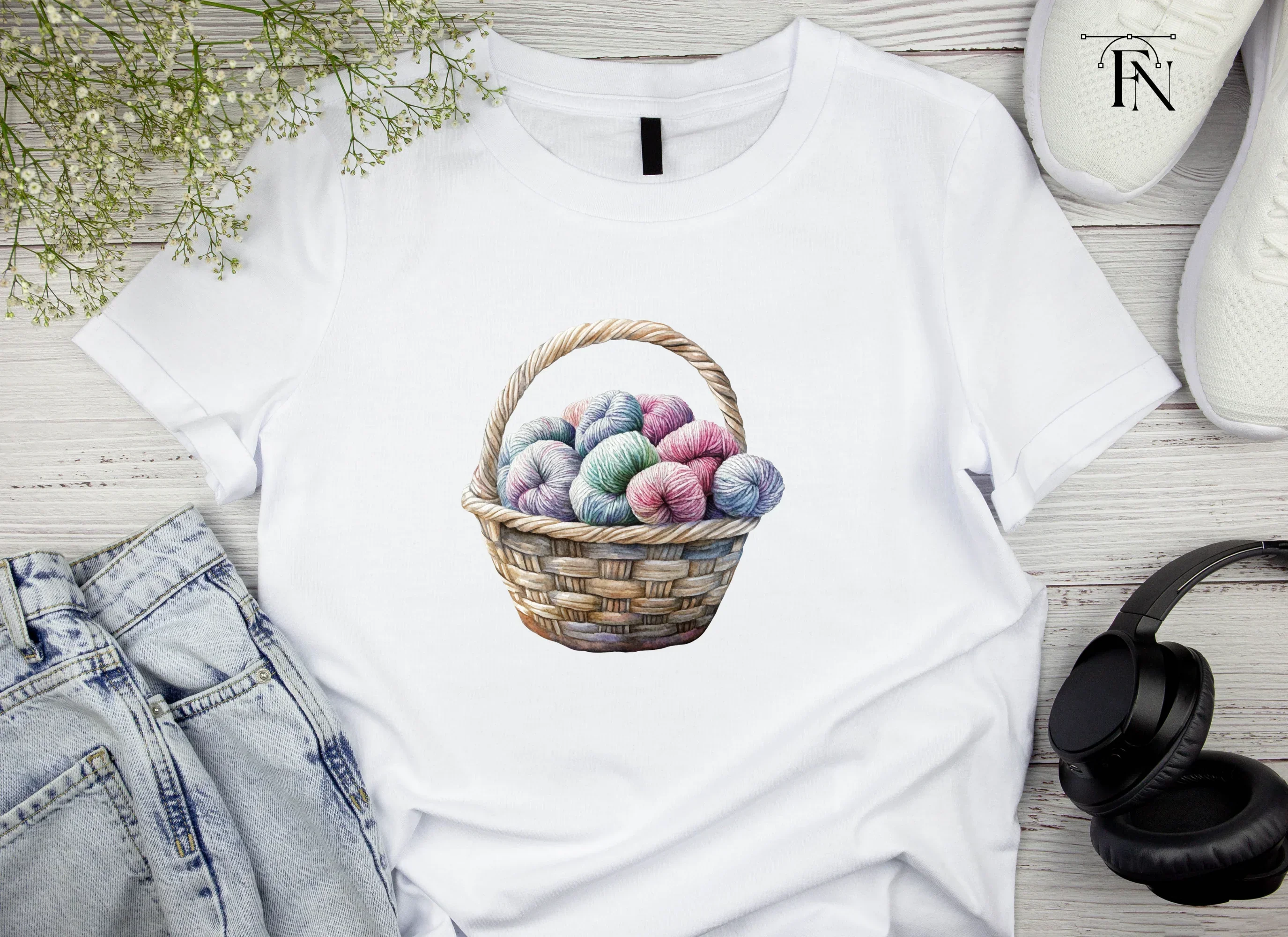 Yarn Baskets Clipart Bundle - Image 3