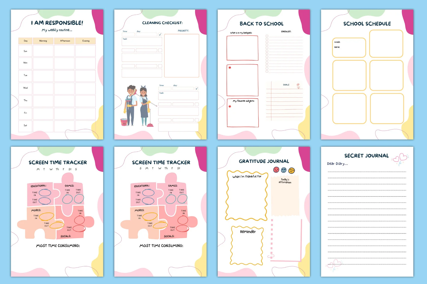 Yearly Activities Update Kids Planner - Image 4