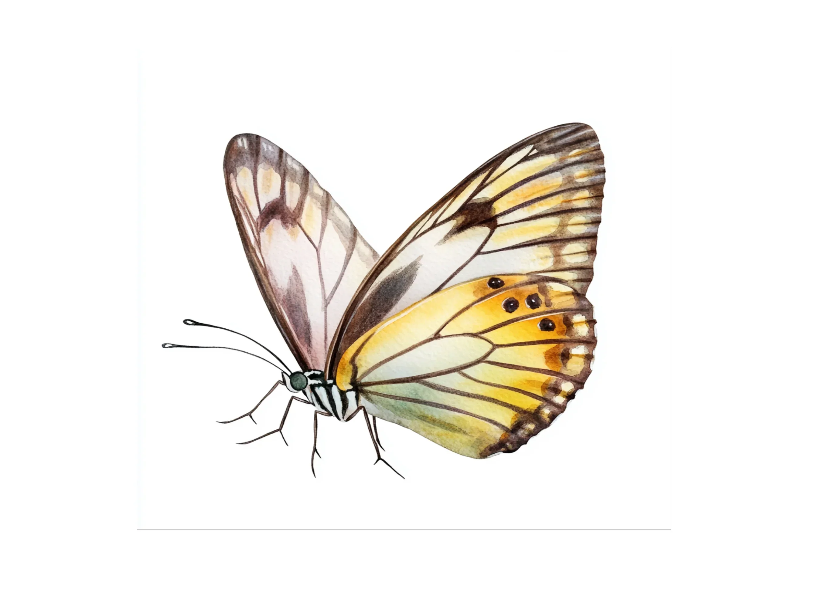 Yellow Butterfly Clipart Bundle - Image 2