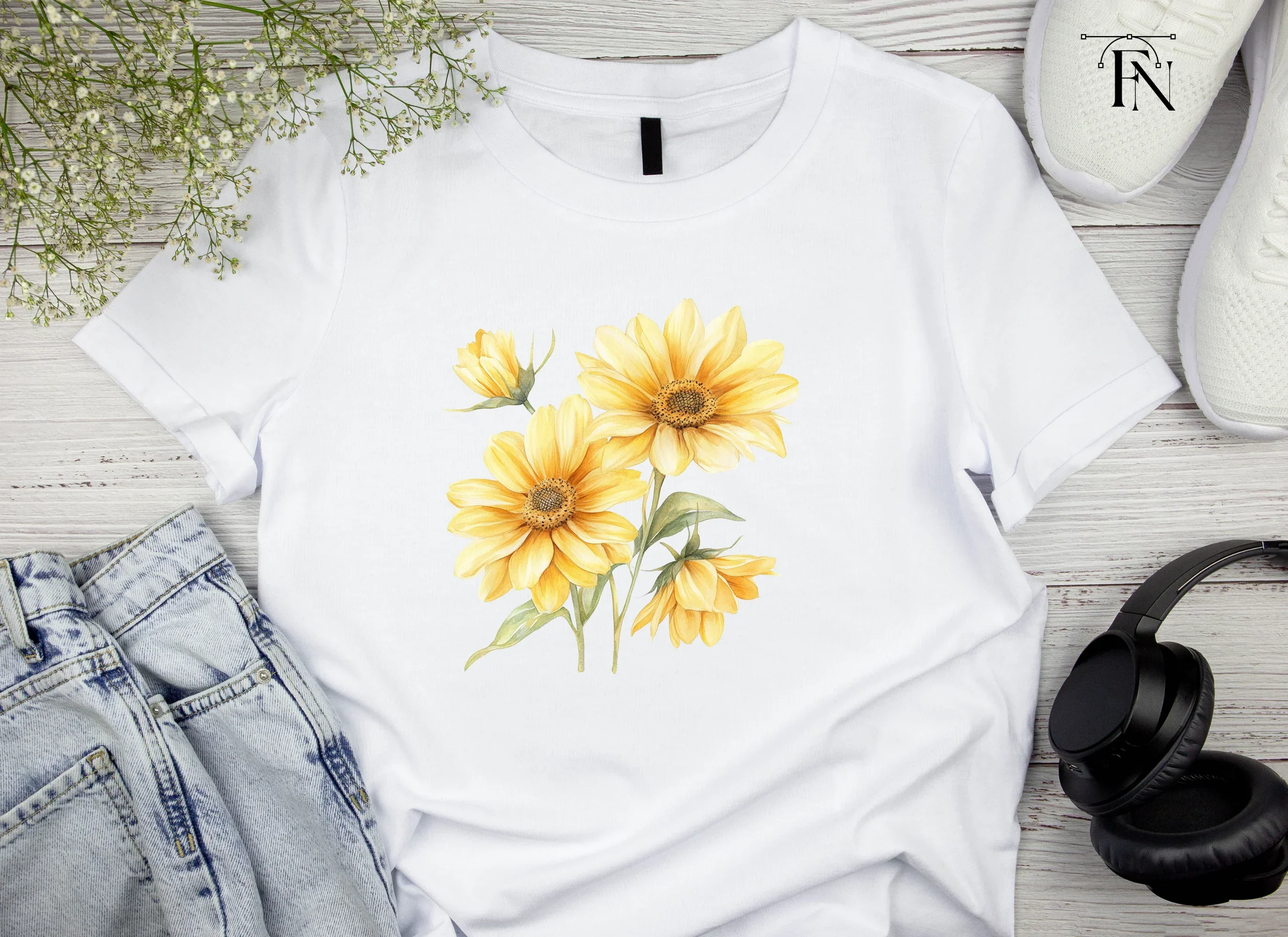 Yellow Daisy Clipart Bundle - Image 4