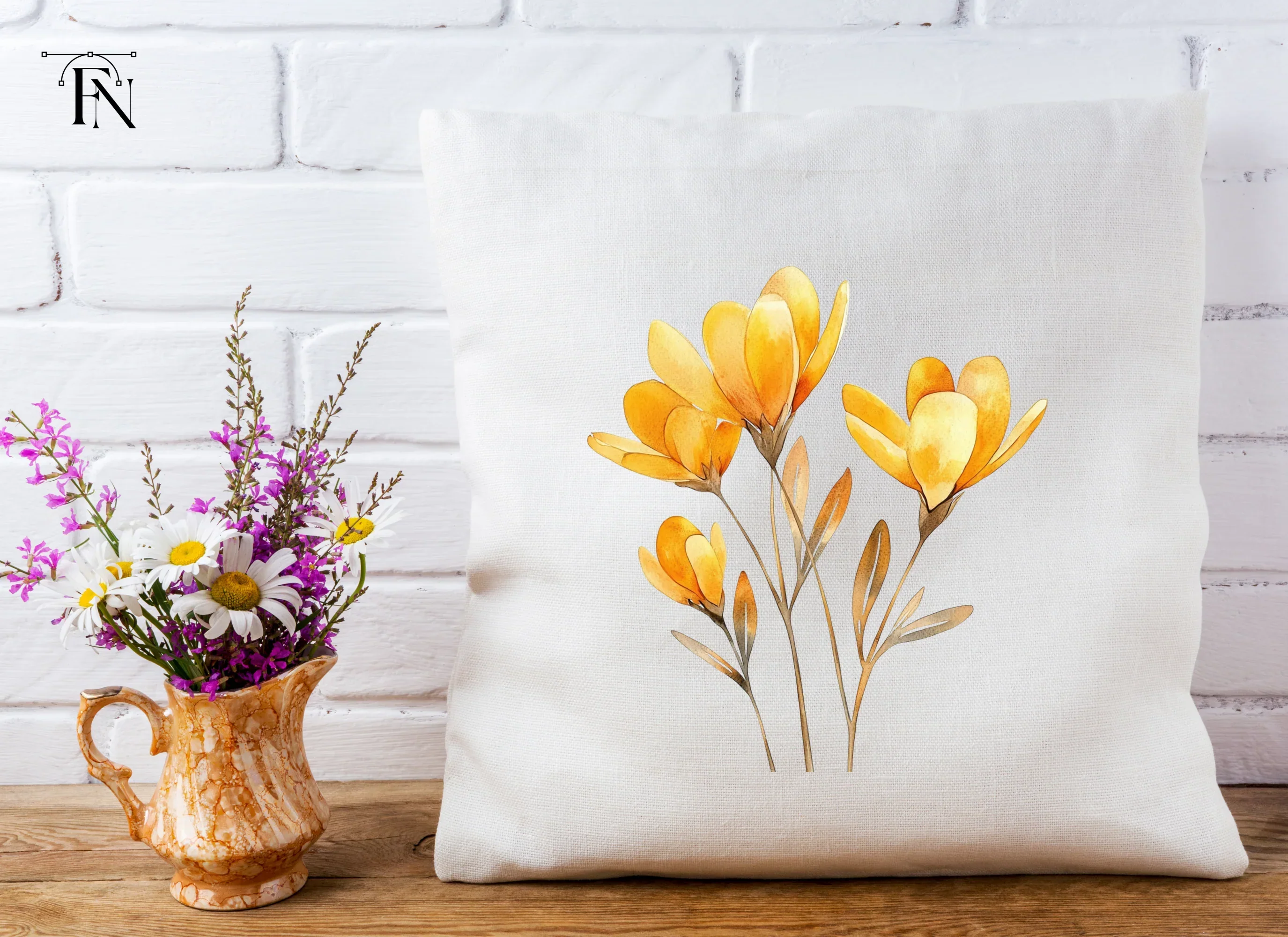 Yellow Flower Clipart Bundle - Image 4