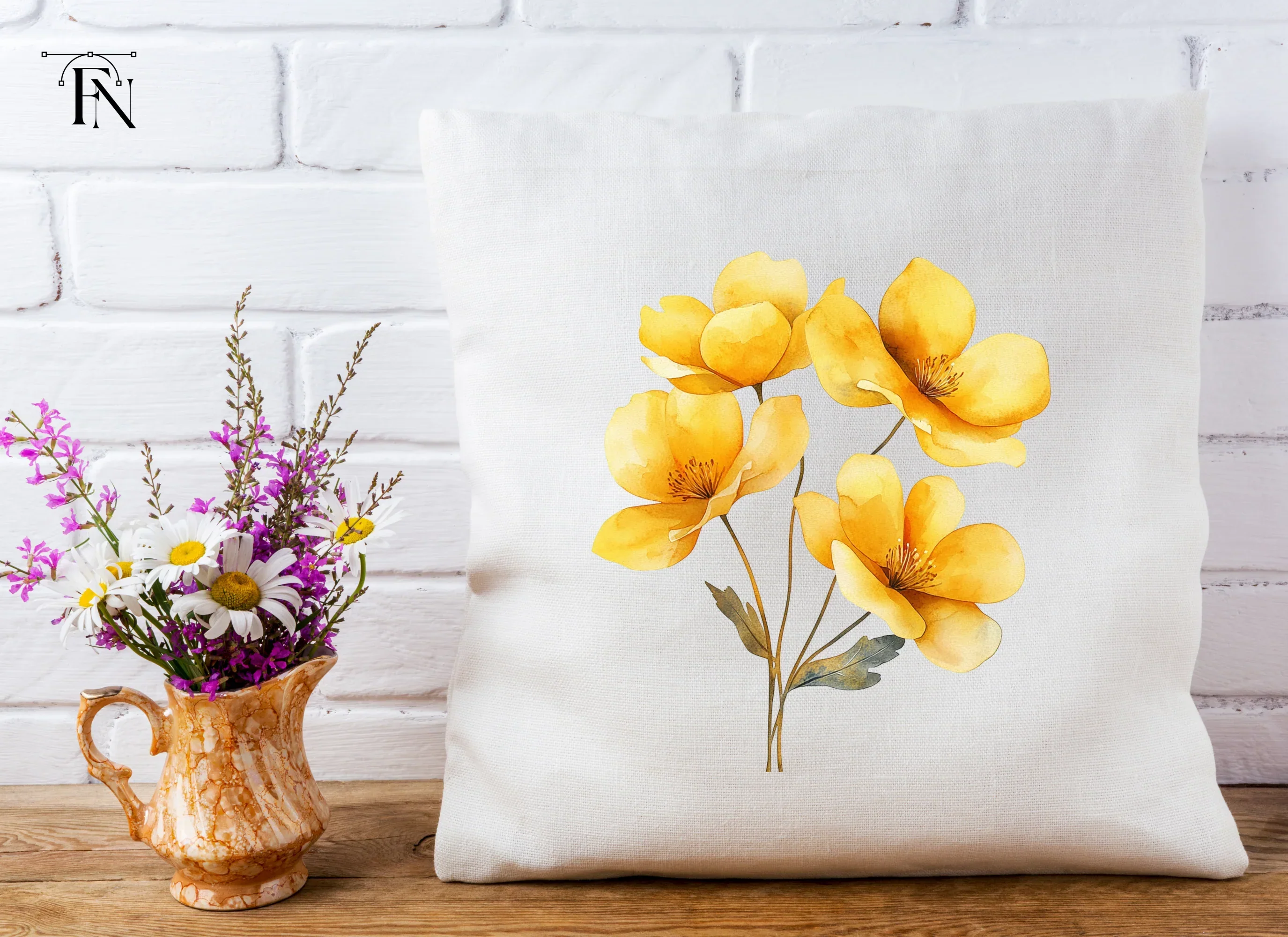 Yellow Flowers Clipart Bundle - Image 5