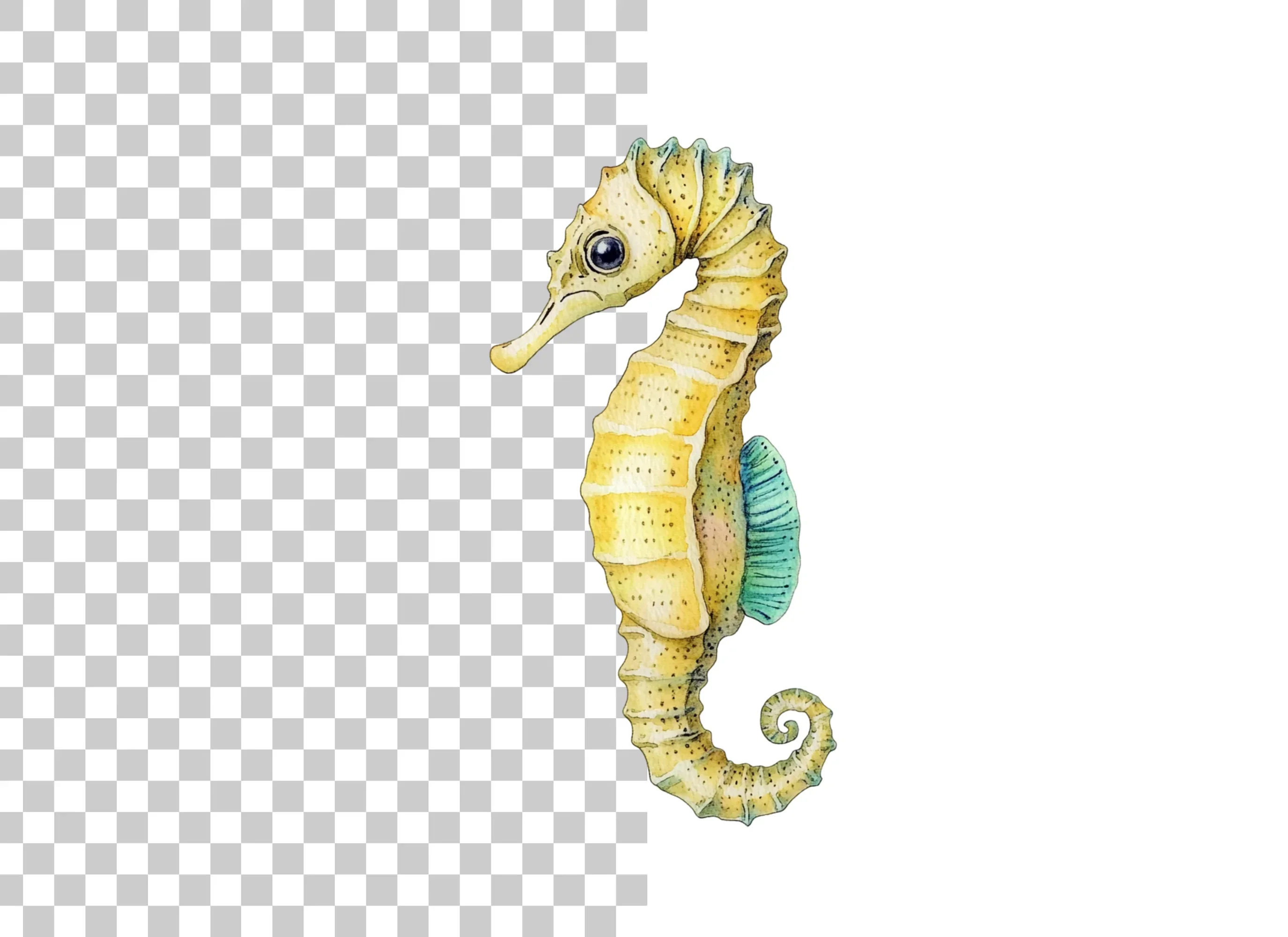 Yellow Seahorse Clipart Bundle - Image 2